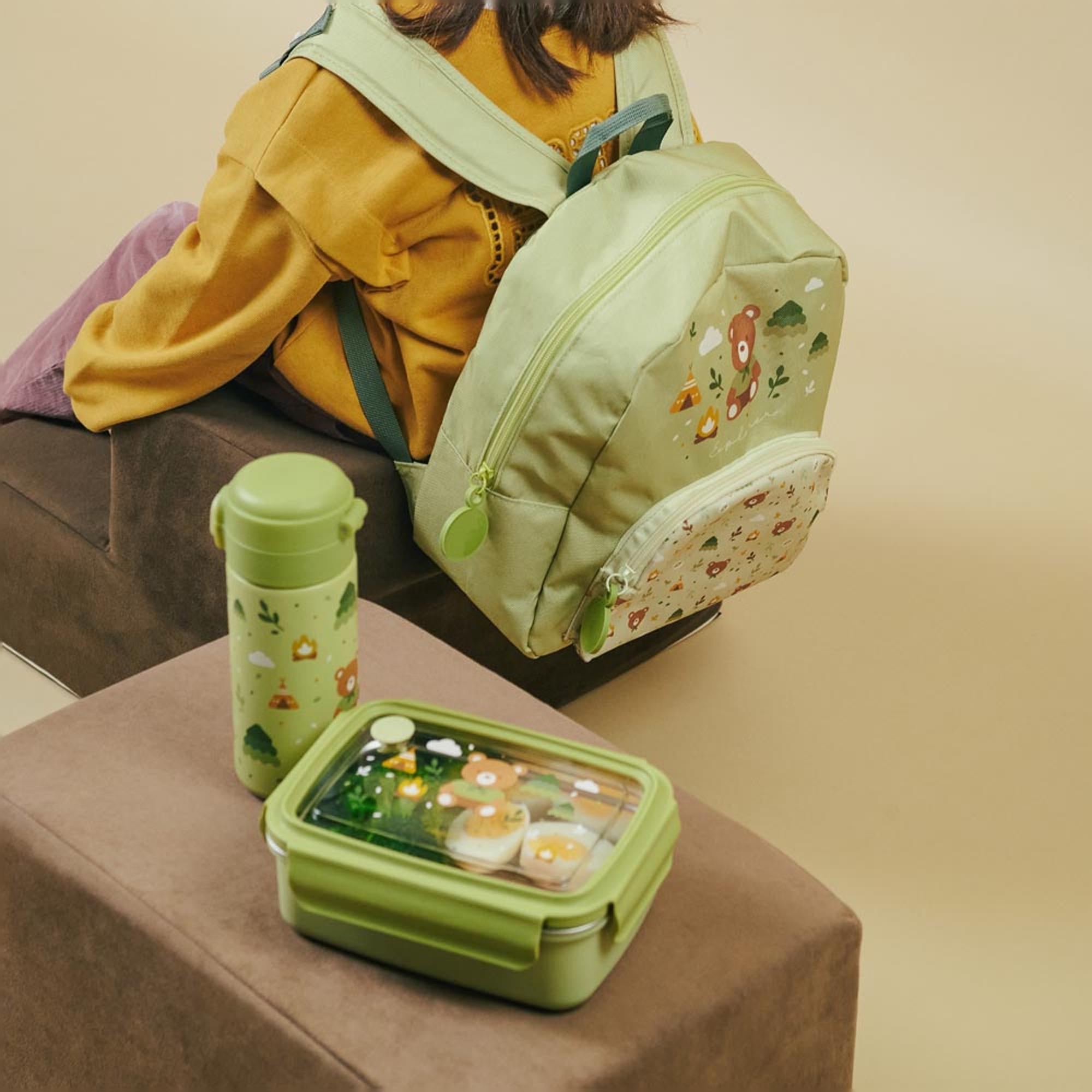 Recipiente porta alimentos Miniland aço Verde Primavera-8