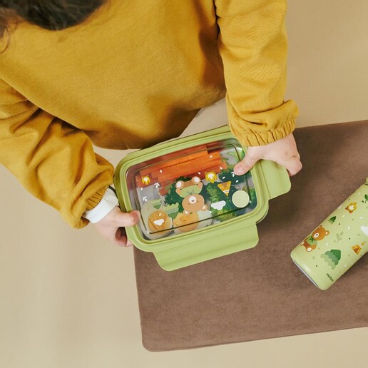 Imagen 0 de Recipiente porta alimentos Miniland acero Verde primavera
