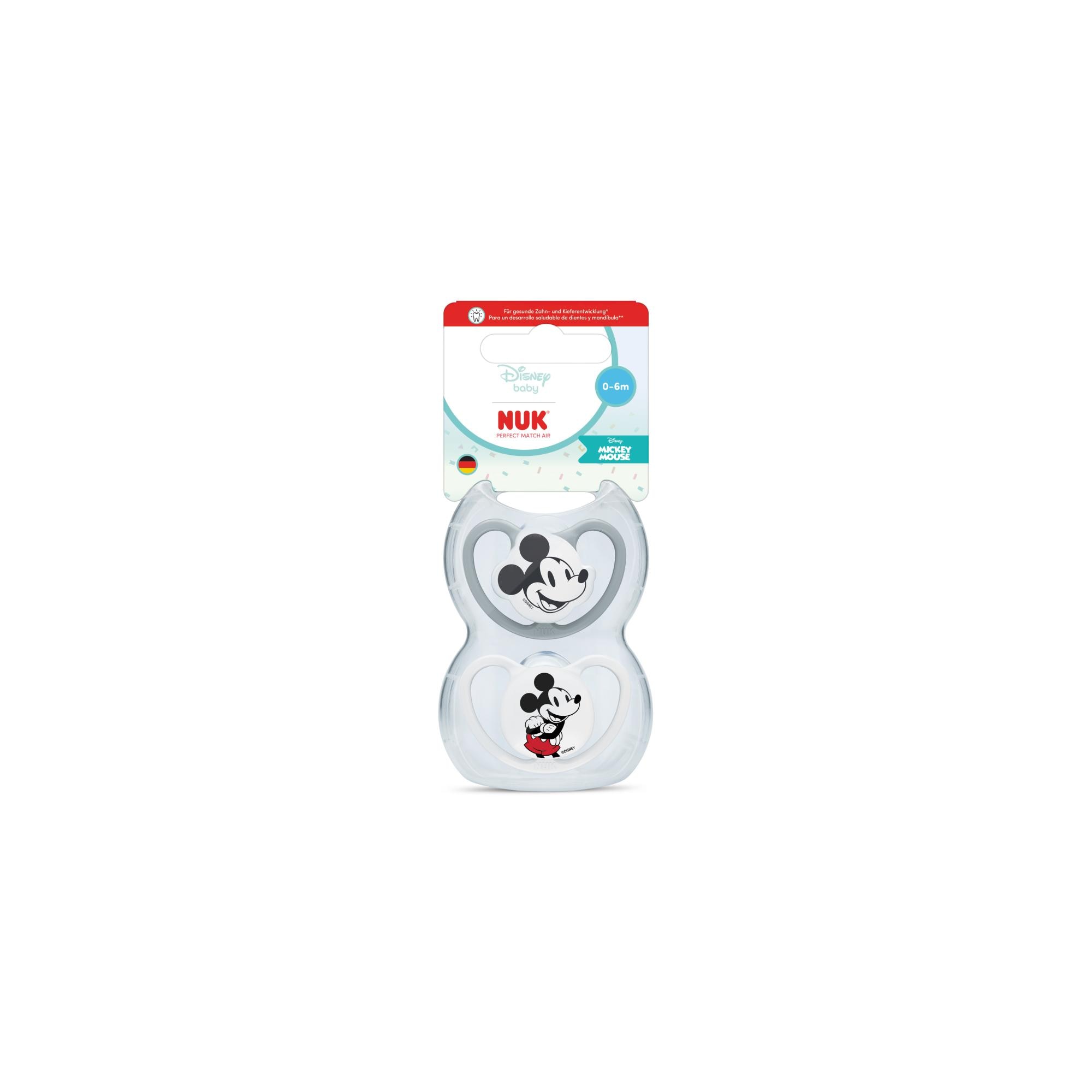 Chupetes silicona Nuk Space Mickey pack 2ud - Gris Gris-5