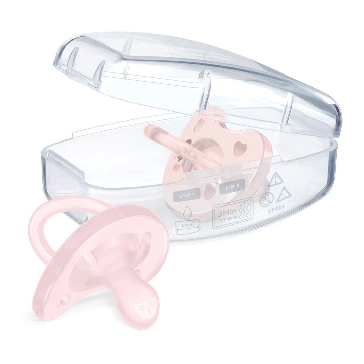 Chupete silicona Chicco Physio Soft 2-6 meses 2ud - Rosa claro Rosa claro-11