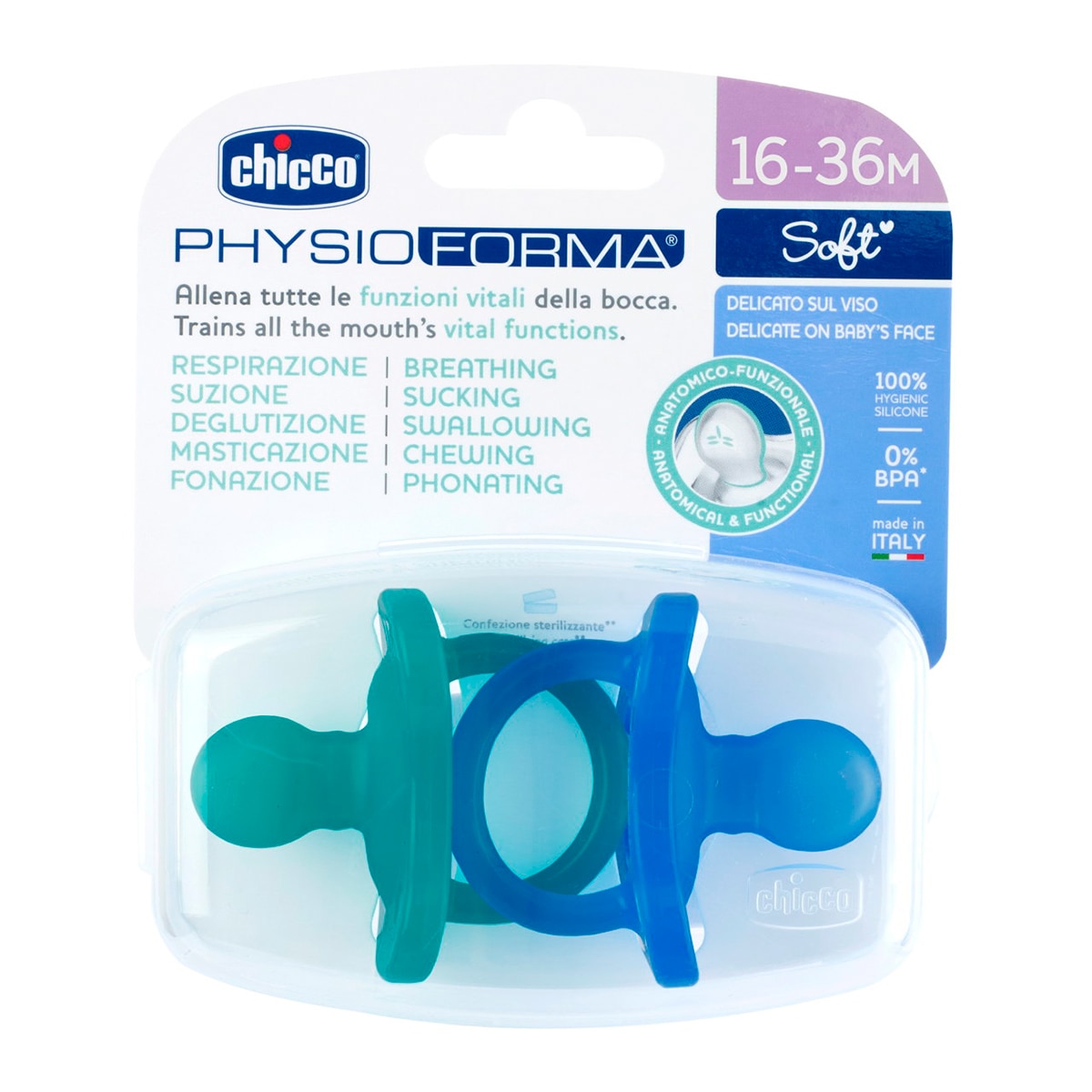 Chupeta Silicone Physio Soft 2 Unidades - 16-36 Meses Azul Electric-12