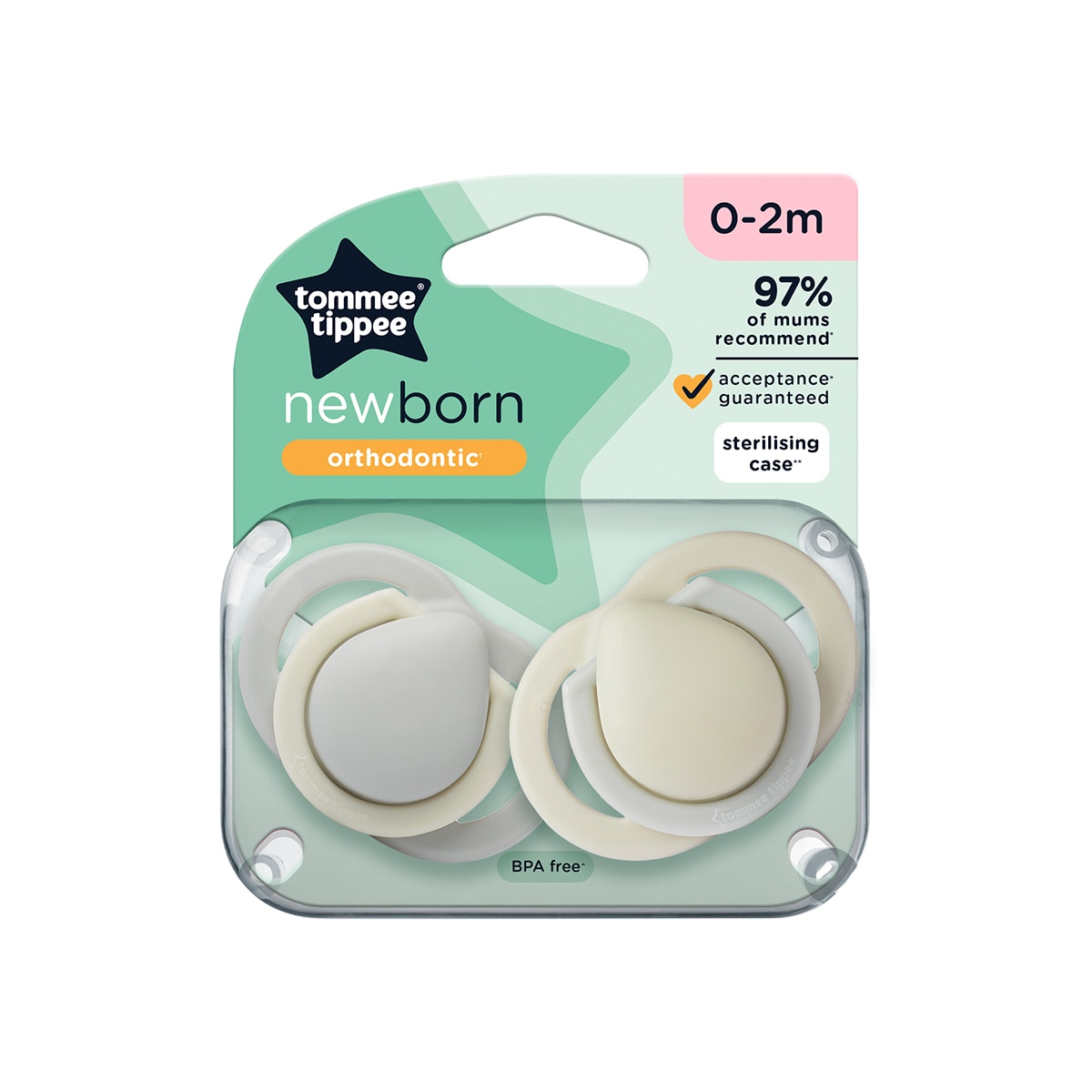 Chupete Tommee Tippee para Recien Nacido, 0-2 meses pack 2ud - Multicolor Multicolor-2