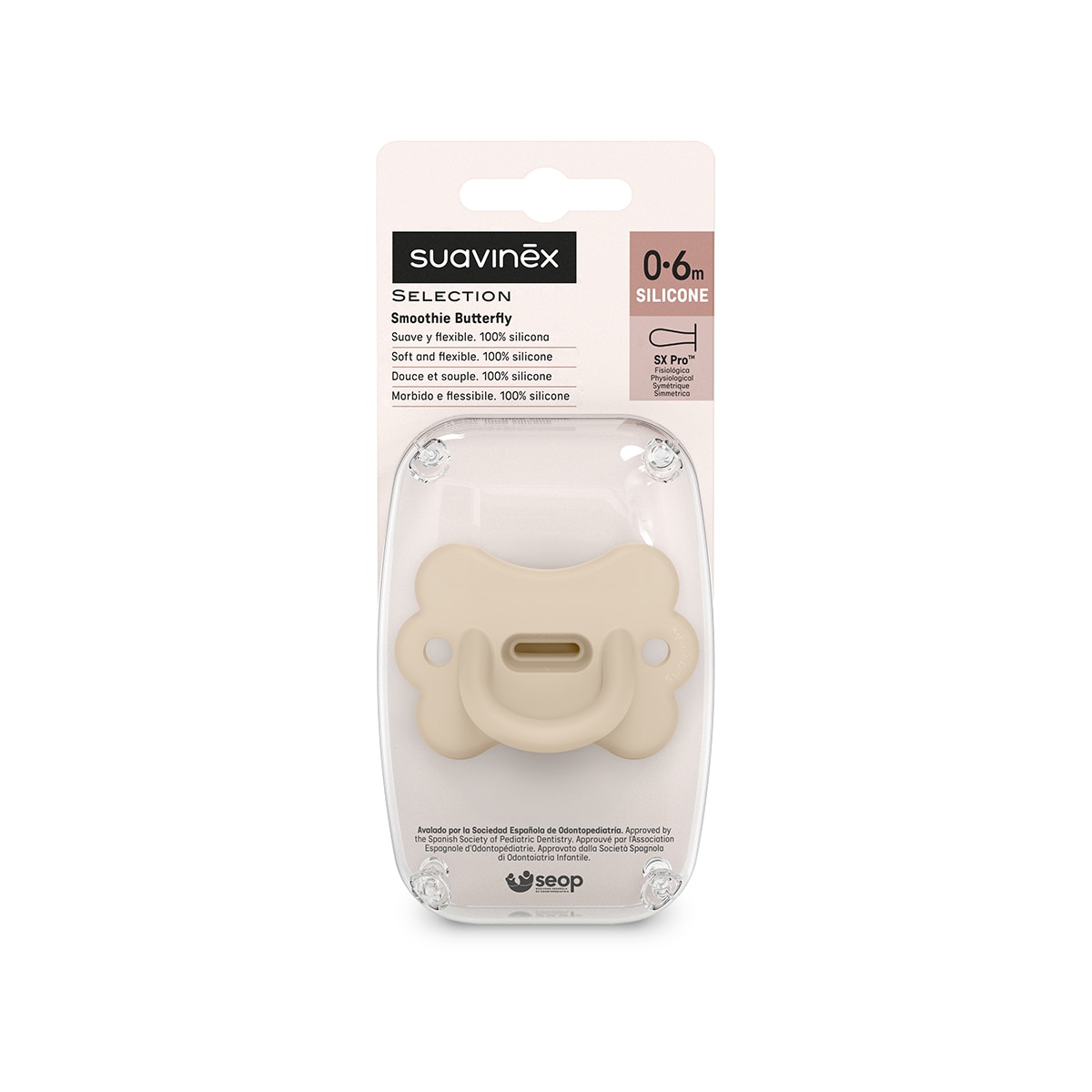 Chupeta Fisiológica Sx Pro Colour Essence Butterfly - 0-6 Meses Bege-3