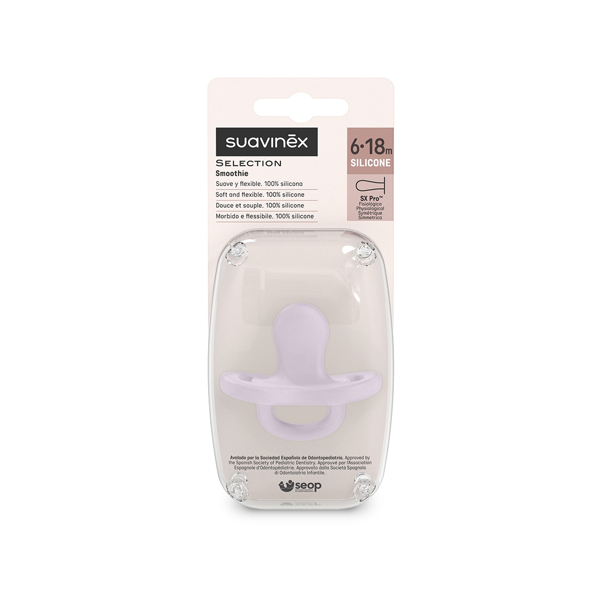 Chupete fisiológico Suavinex Sx Pro Colour Essence 6-18M - Lila Lila-3