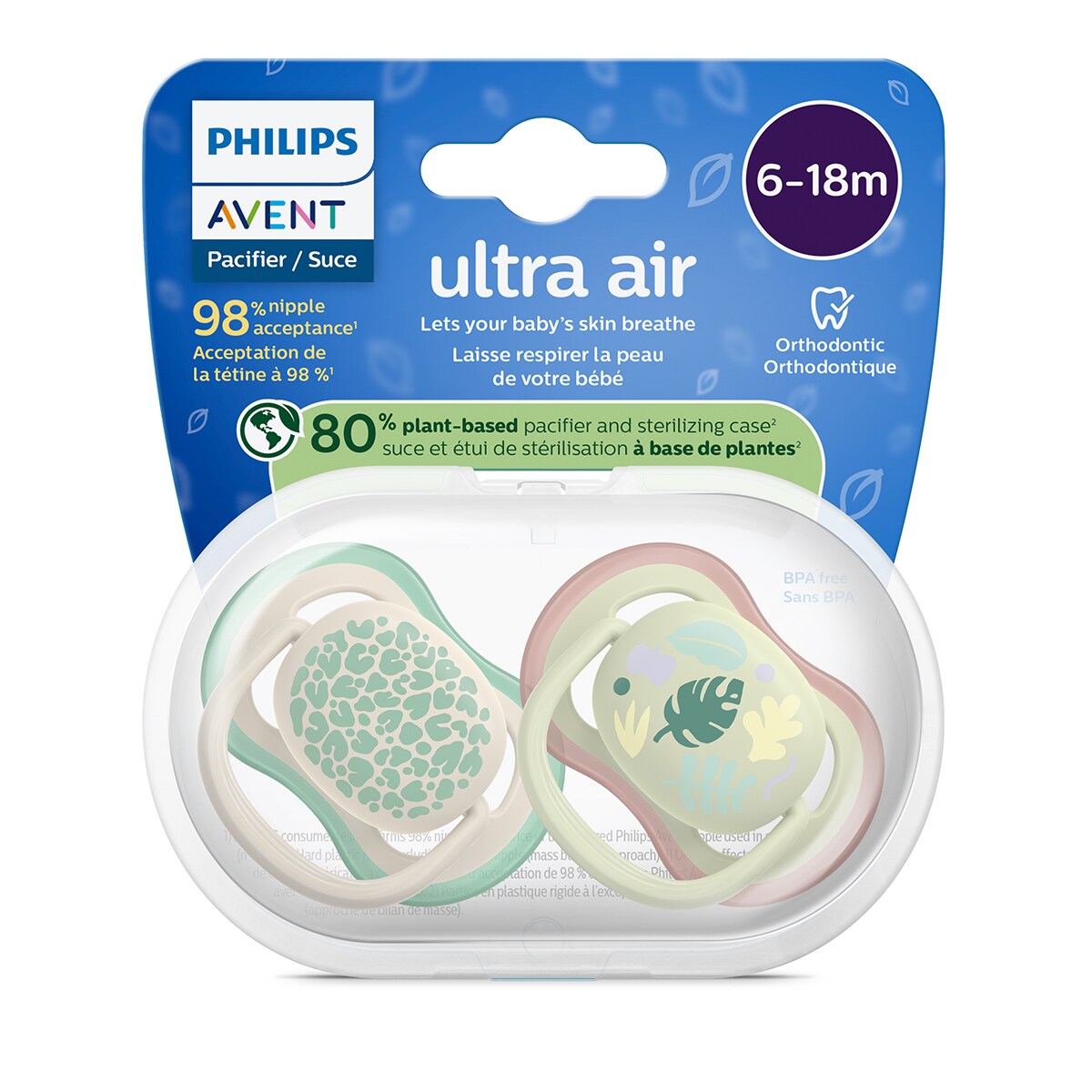 Chupeta Ultra Air 6-18 Meses - 2 Un. Verde-antiquário-4