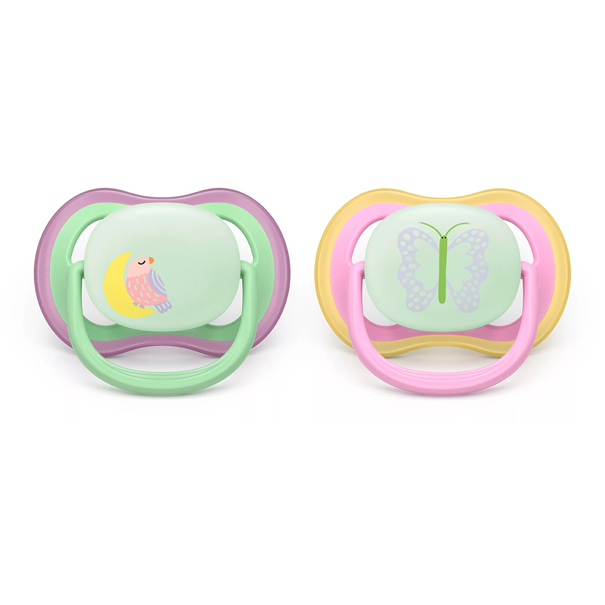 Philips Avent - Chupete Philips Avent Ultra Air Nocturno 6-18 meses 2 uds, brilla en la oscuridad.