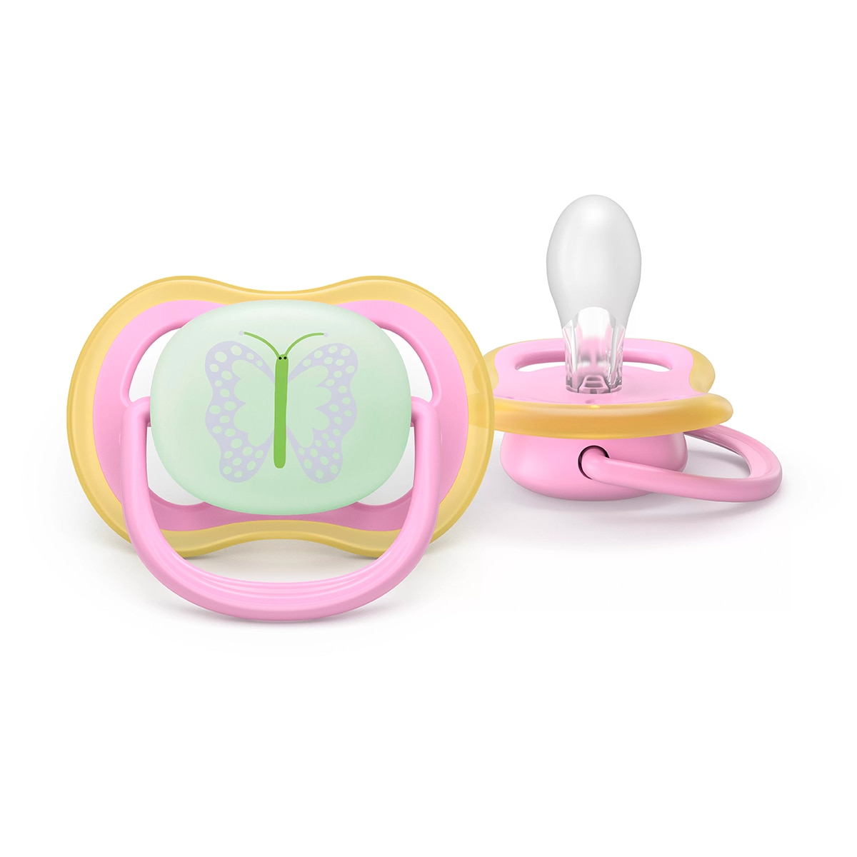 Chupeta Noturna Avent Ultra Air 6-18 Meses 2 Unidades, Brilha no Escuro Rosa Flamingo-3