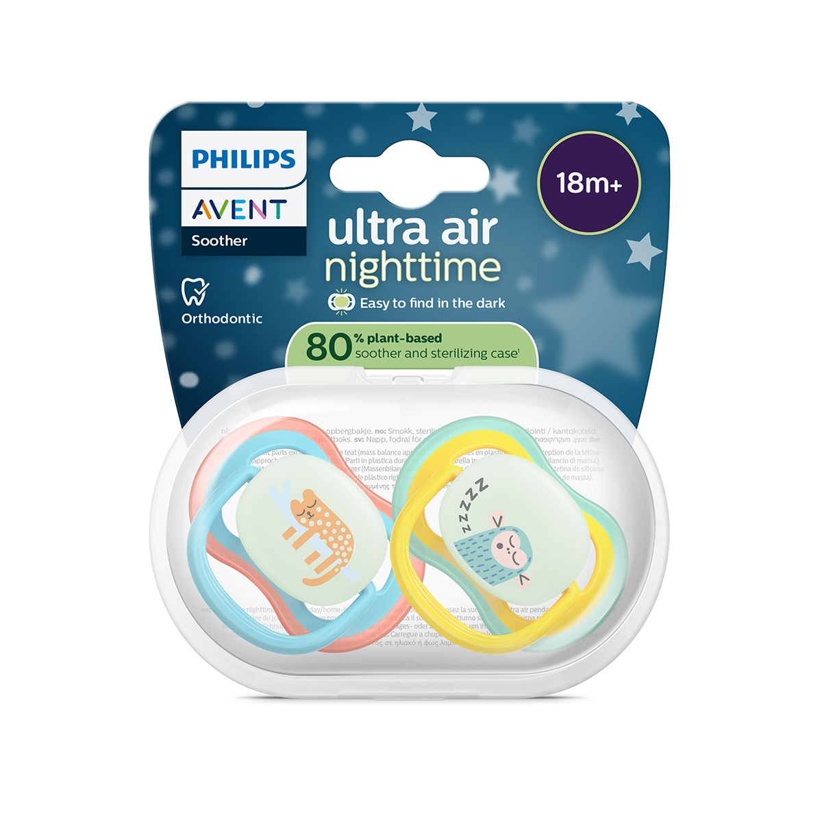 Imagen 5 de Chupete Philips Avent Ultra Air Nocturno +18 meses 2 uds, brilla en la oscuridad - Azul Azul