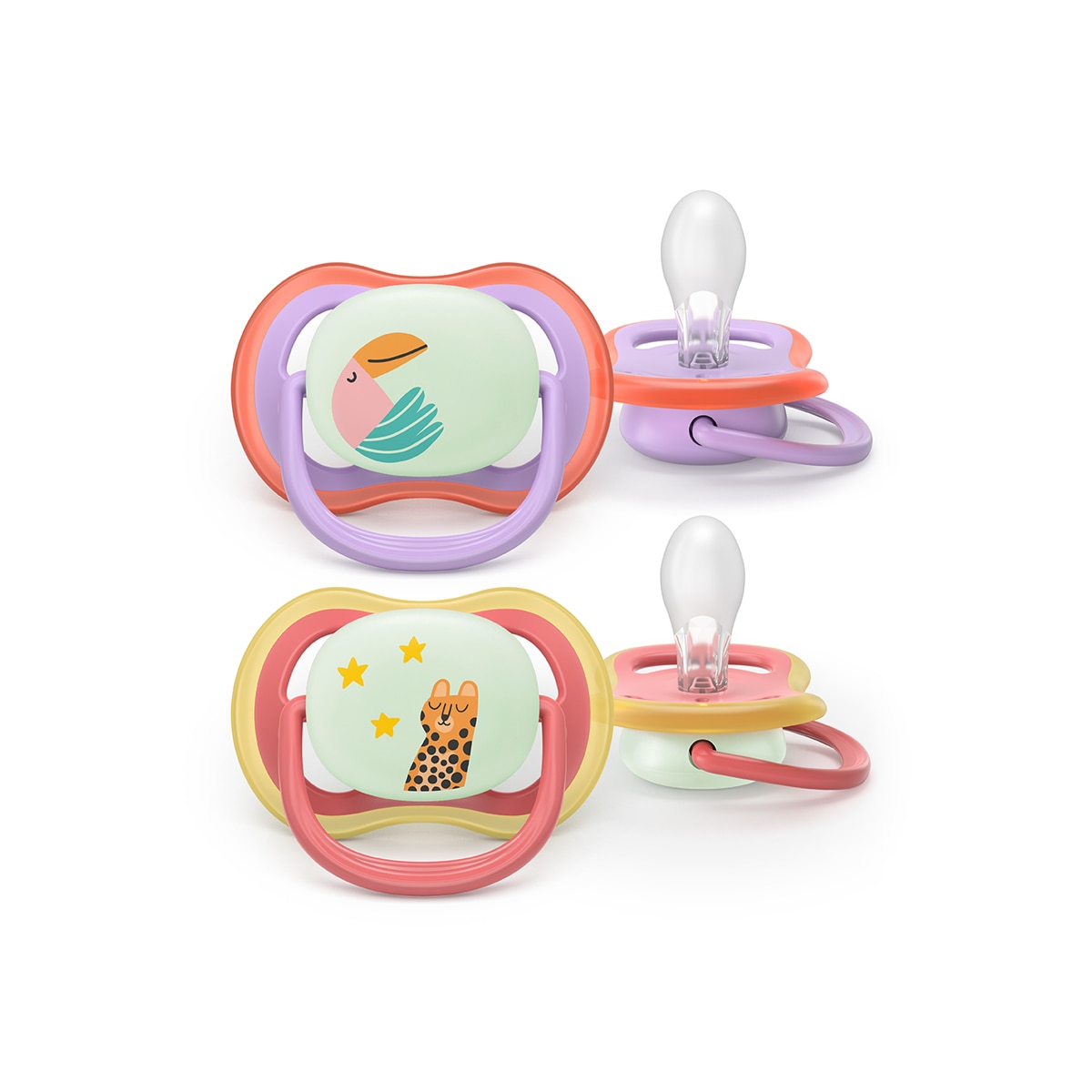 Imagem 0 de Chupeta Noturna Avent Ultra Air +18 Meses 2 Unidades, Brilha no Escuro