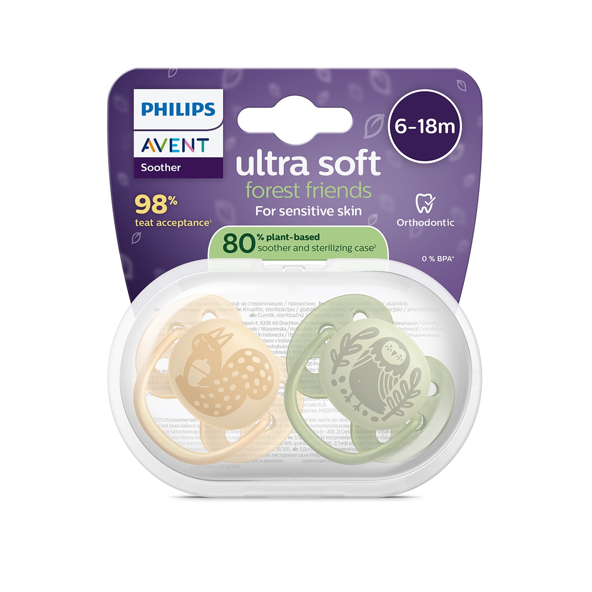 Chupete Philips Avent Ultra Soft 6-18 meses 2 uds - Verde Mint Verde Mint-4
