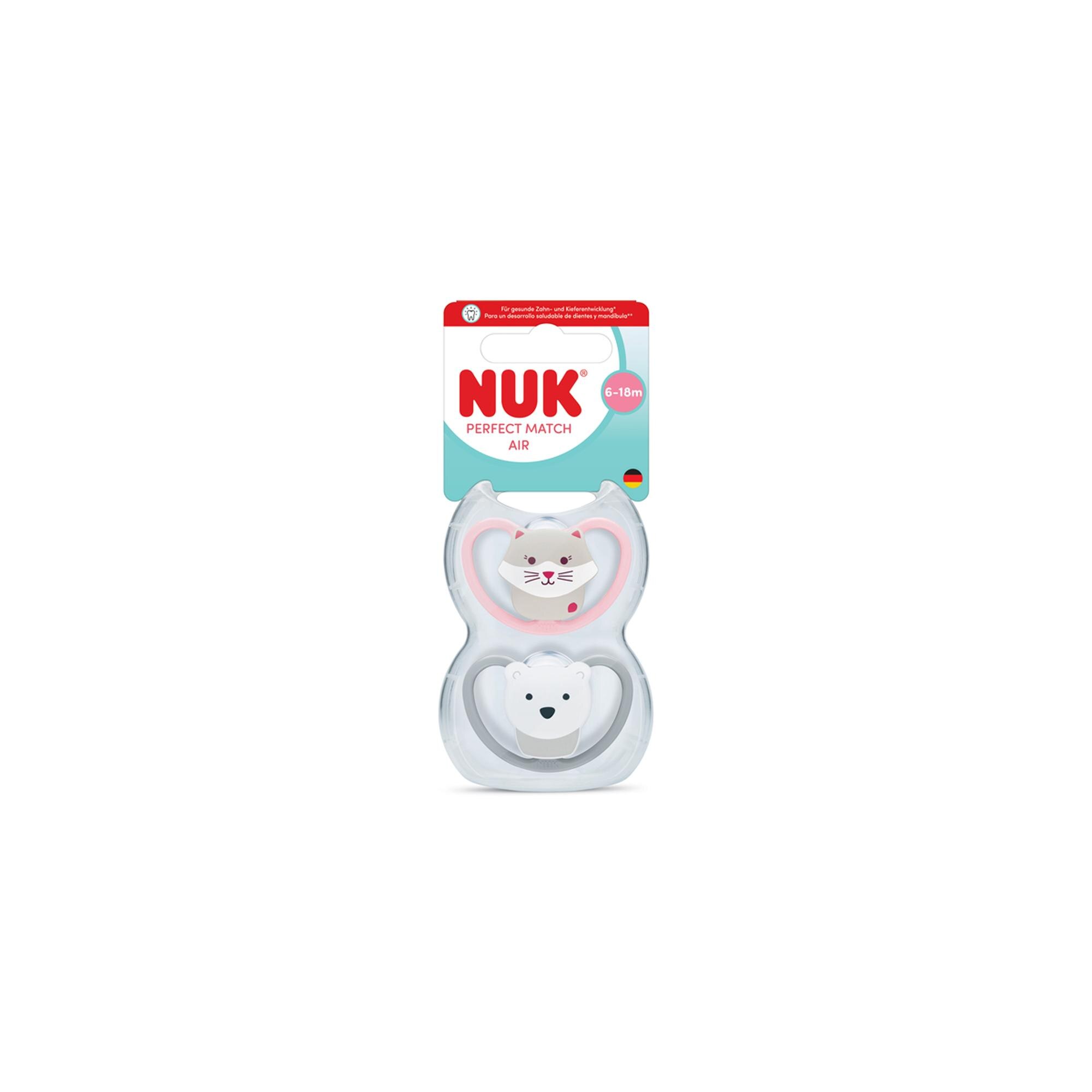 Imagen 0 de Chupetes anatómicos NUK Perfect Match air 6-18meses, 2ud Multicolor