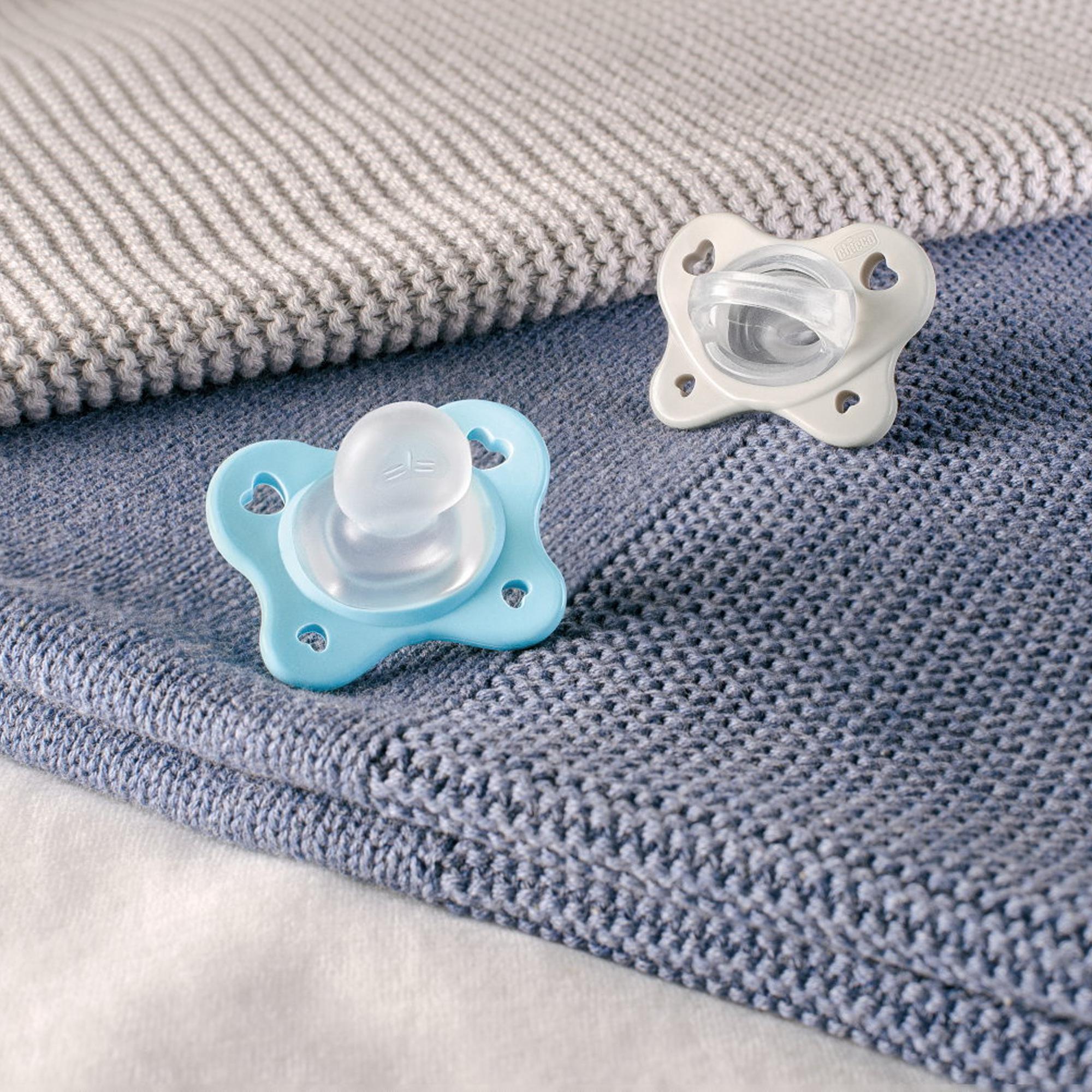 Chupete silicona Chicco Dual soft 6-16 meses, 2ud - Azul Cielo Azul Cielo-10