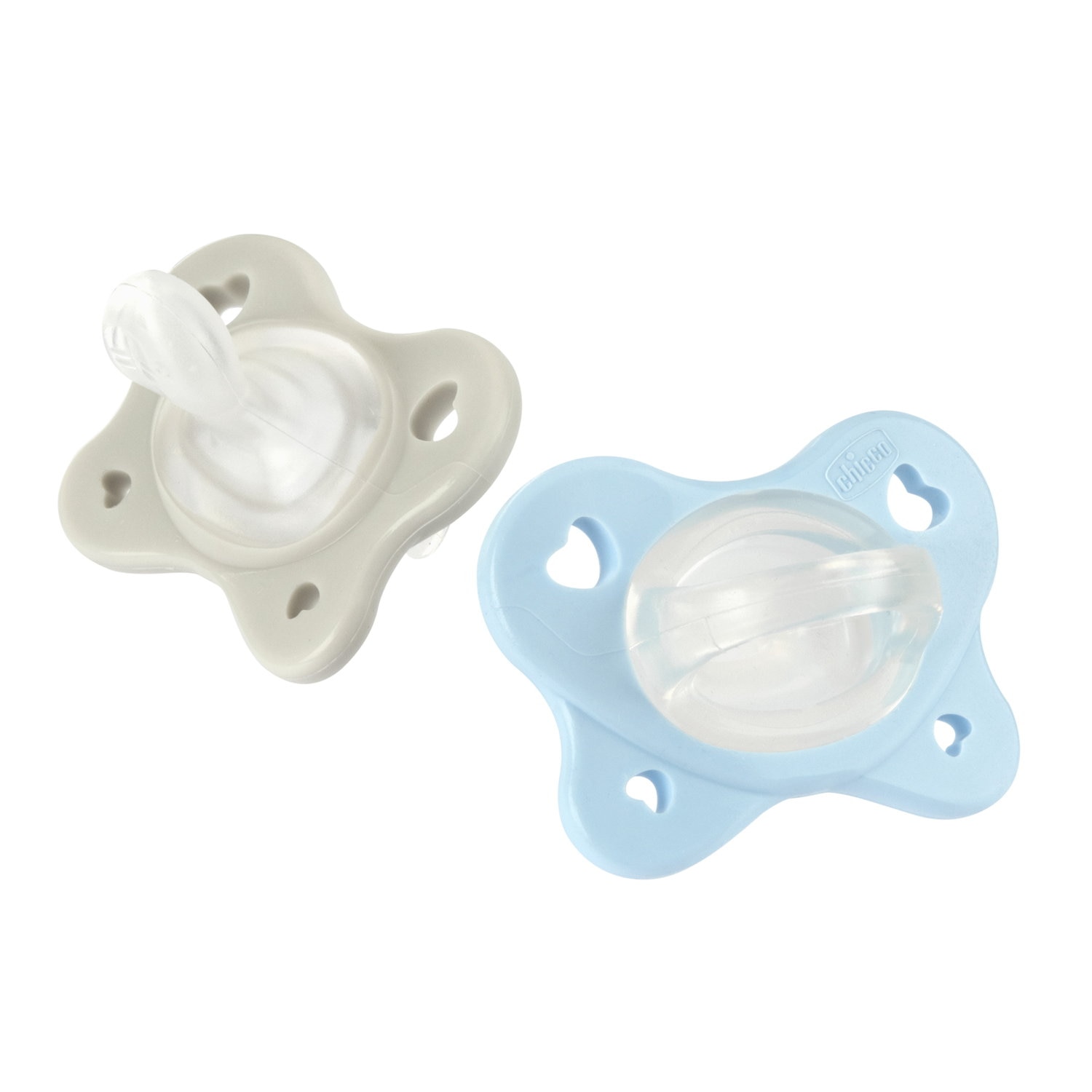 Imagen 2 de Chupete silicona Chicco Dual soft 2-6 meses, 2ud - Azul claro Azul claro