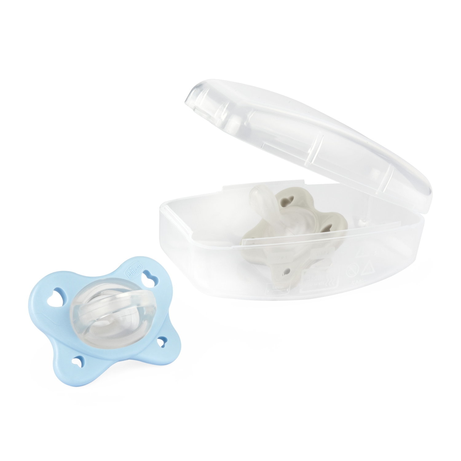 Imagen 7 de Chupete silicona Chicco Dual soft 2-6 meses, 2ud - Azul claro Azul claro