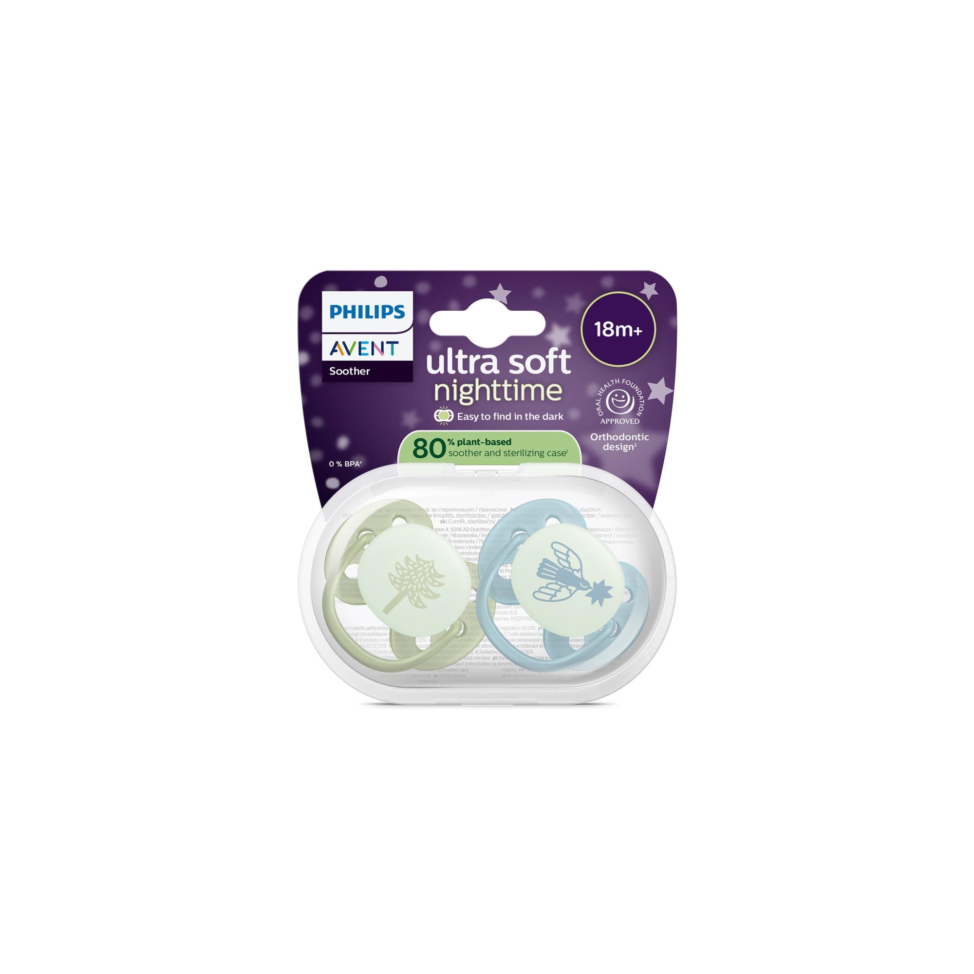 Chupetas ultra soft de noite Philips Avent +18meses, 2un Azul-antiquário-8