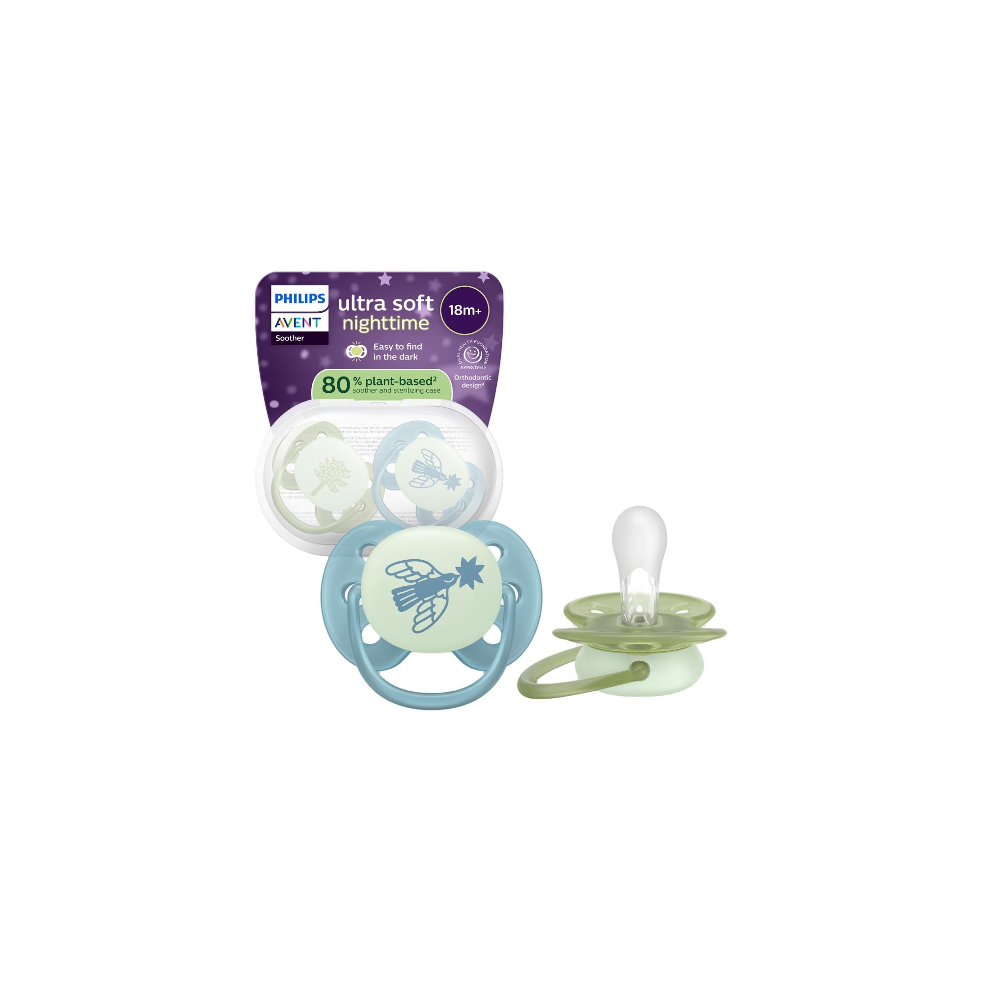 Chupetas ultra soft de noite Philips Avent +18meses, 2un Azul-antiquário-9