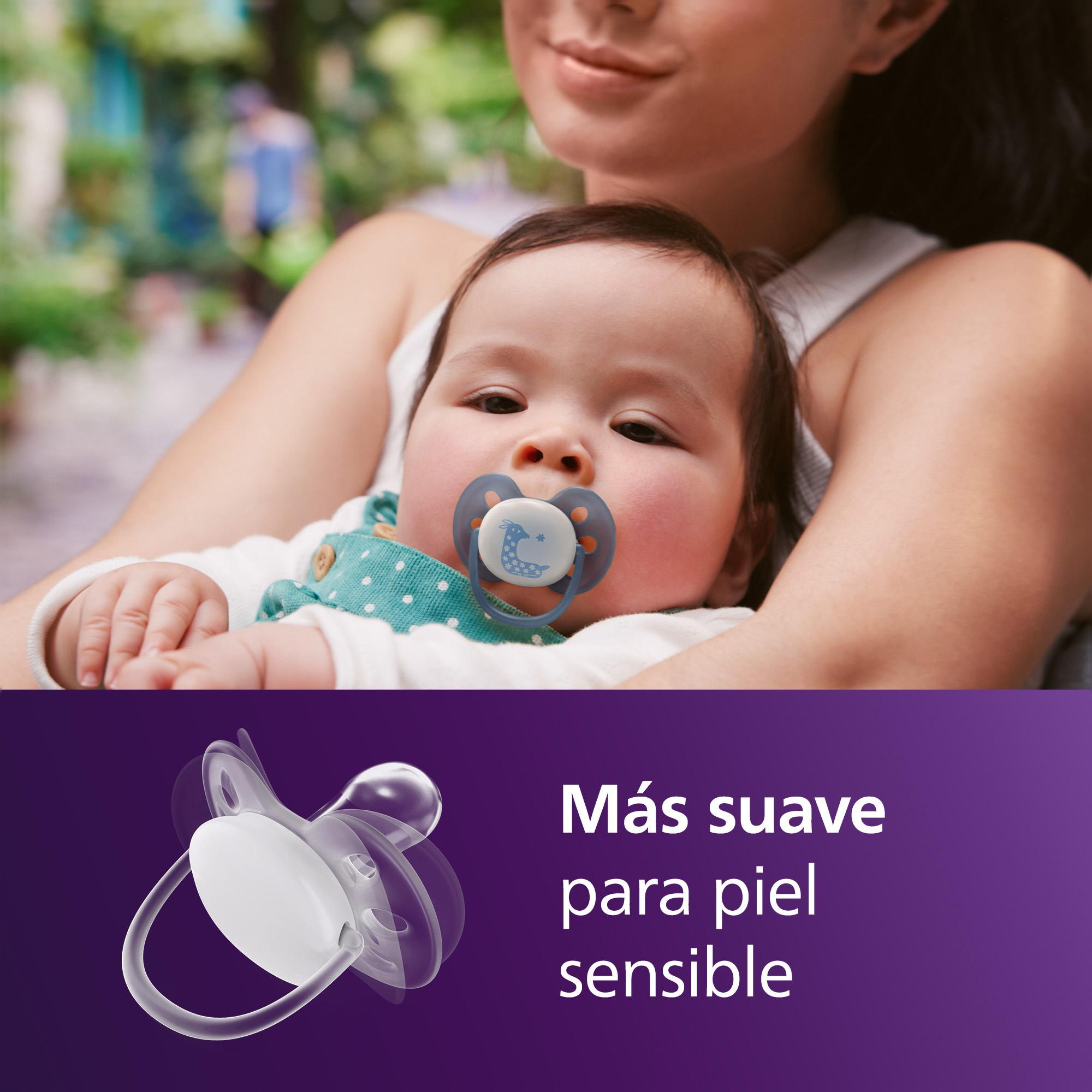 Chupetas ultra soft de noite Philips Avent 6-18meses, 2un Azul-índigo-4