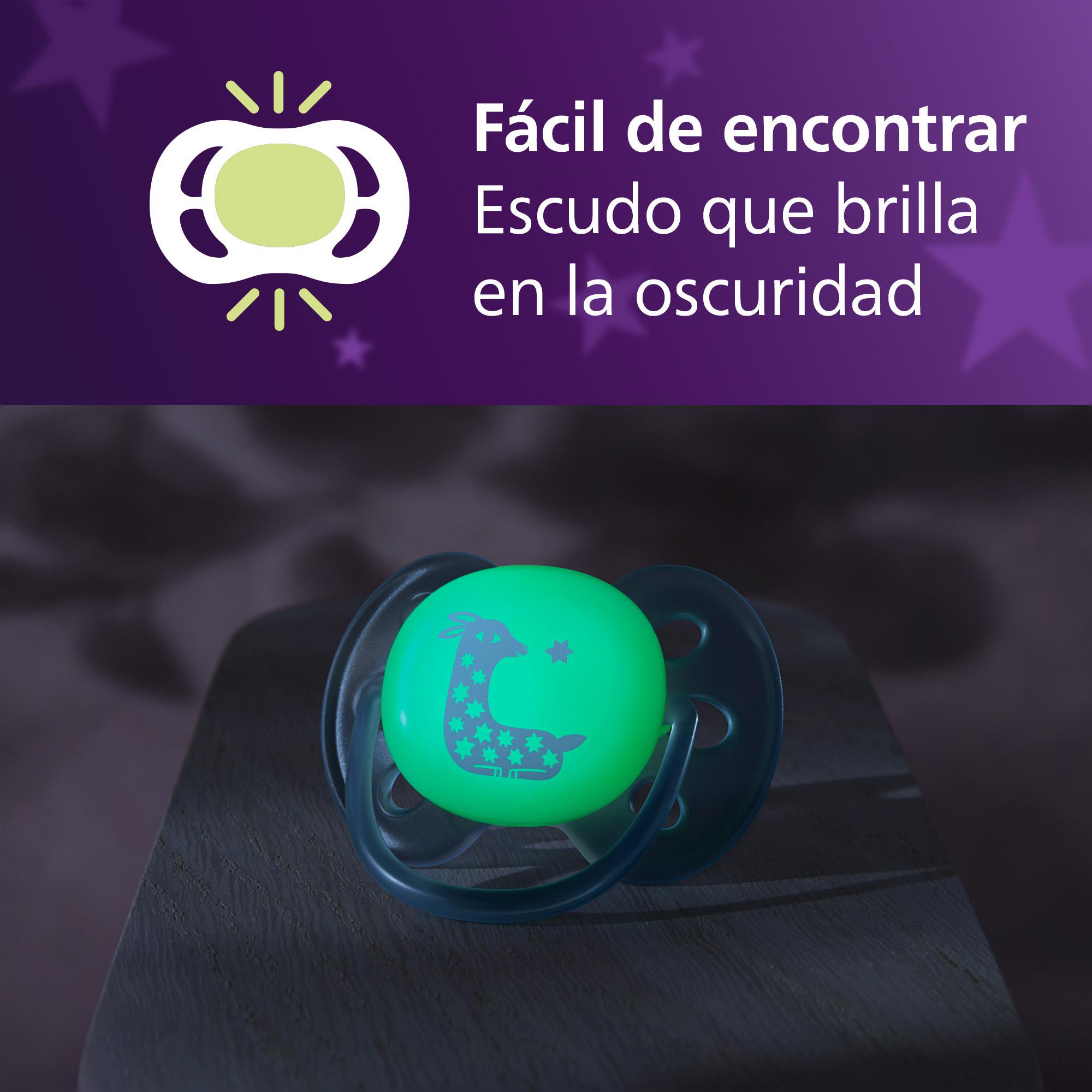 Chupetas ultra soft de noite Philips Avent 6-18meses, 2un Azul-índigo-6