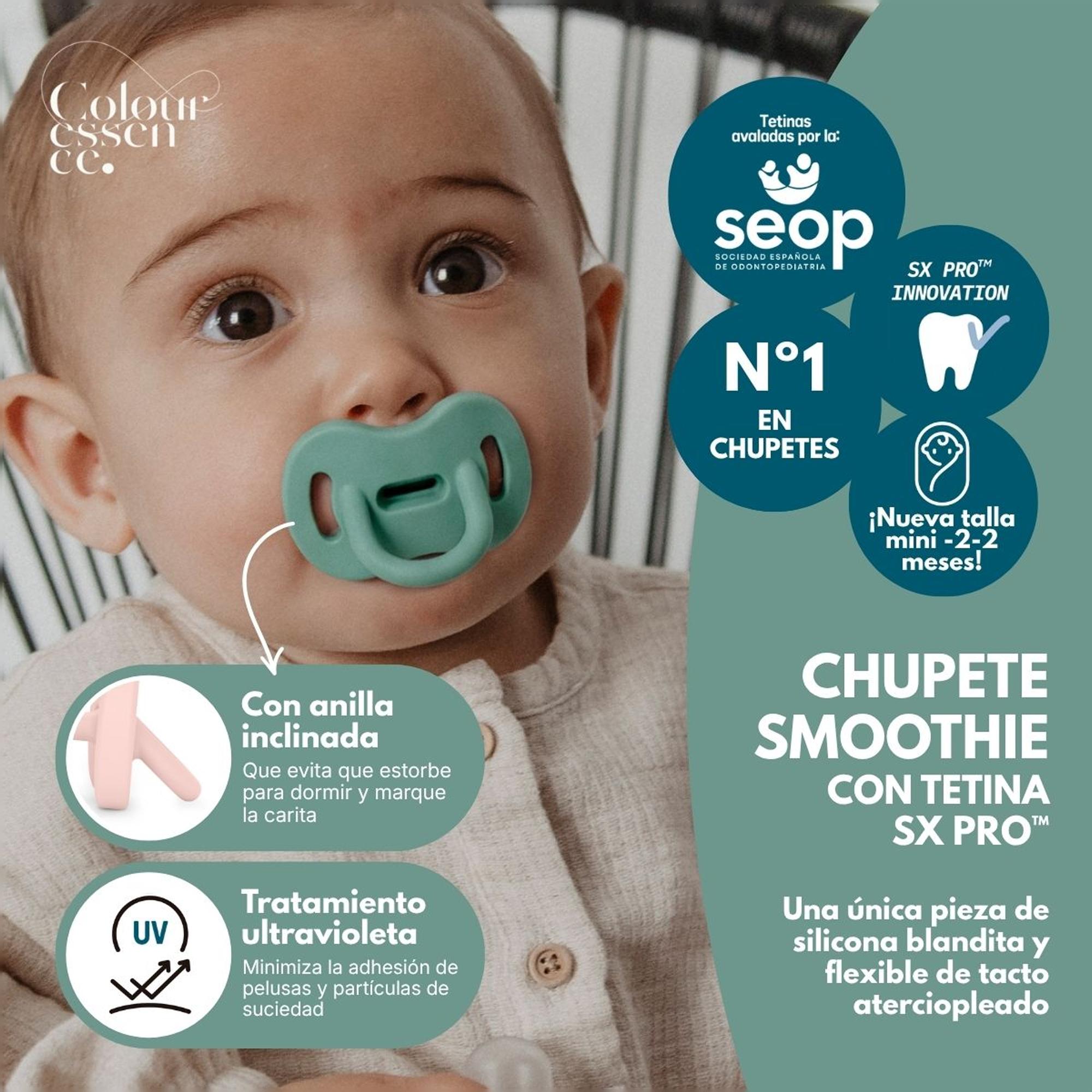 Chupete fisiológico Suavinex Smoothie Colour Essence -2/2 meses - Azul Cielo Azul Cielo-4