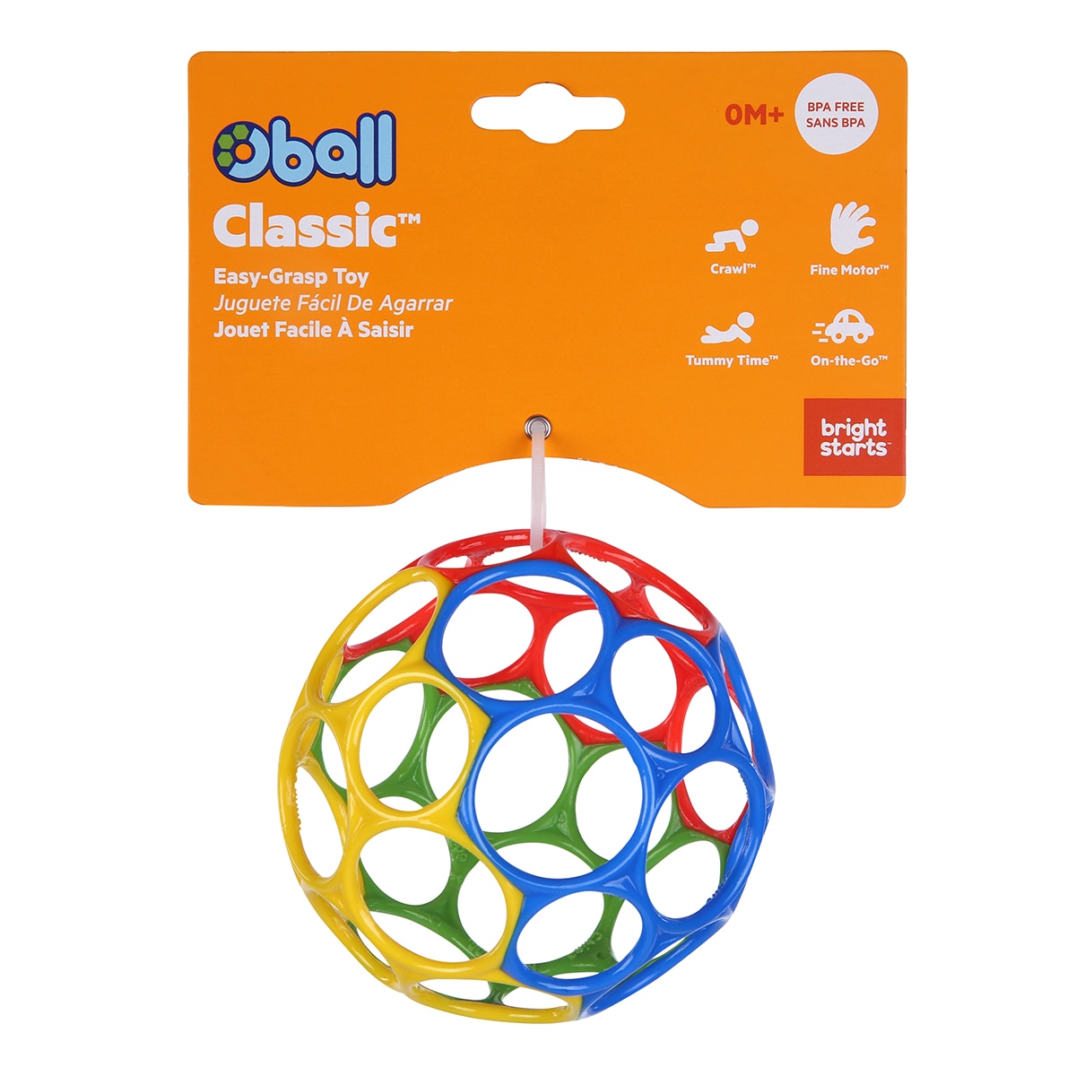Roca Bola clássica Oball Classic Easy Grasp Toy vermelha/azul/verde/amarela Multicolor-2