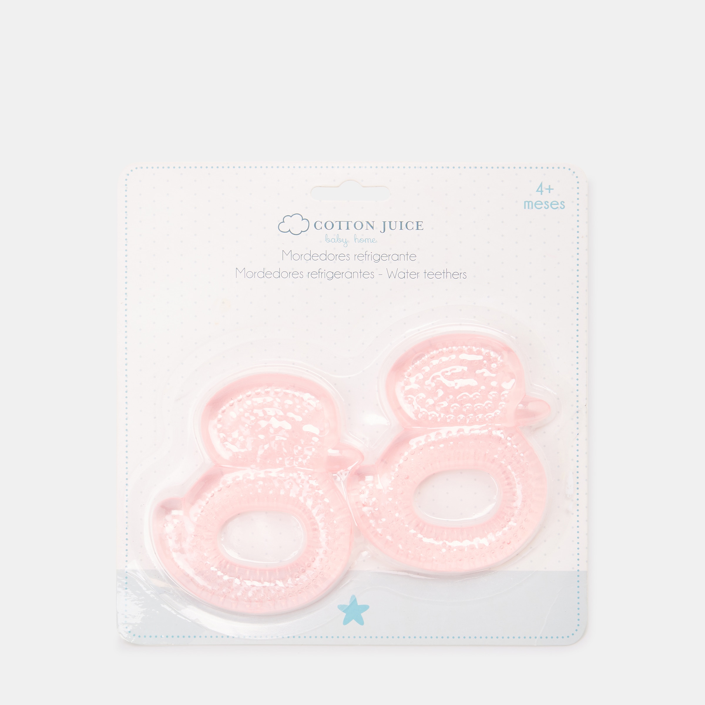 Conjunto de 2 Mordedores Refrigerantes Rosa-claro-3