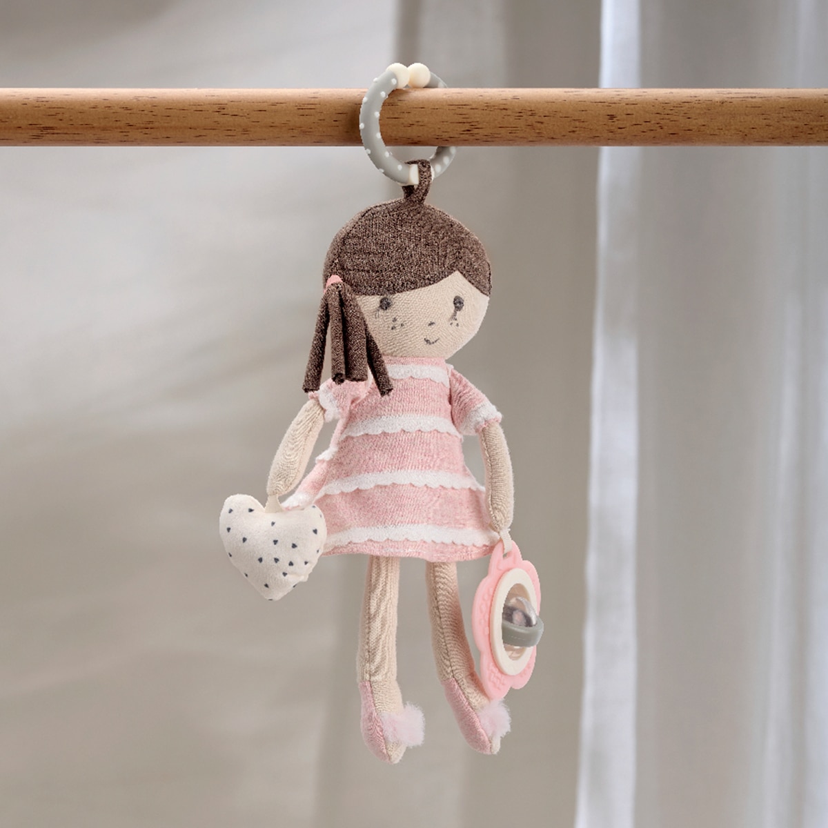 Sonajero muñeca Mamas & Papas rosa Rosa-5
