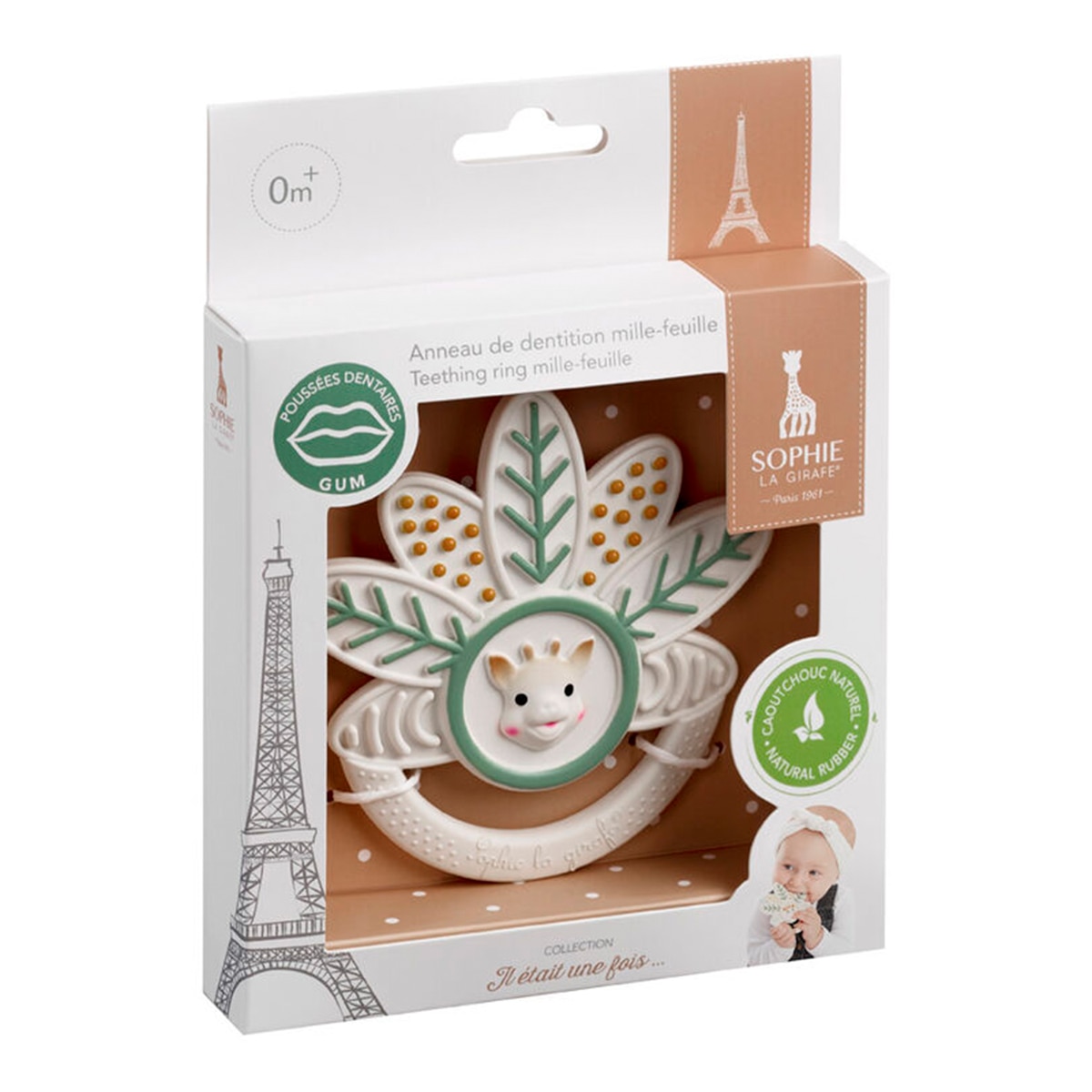 Anillo milhojas Sophie la girafe Crema Crema-2