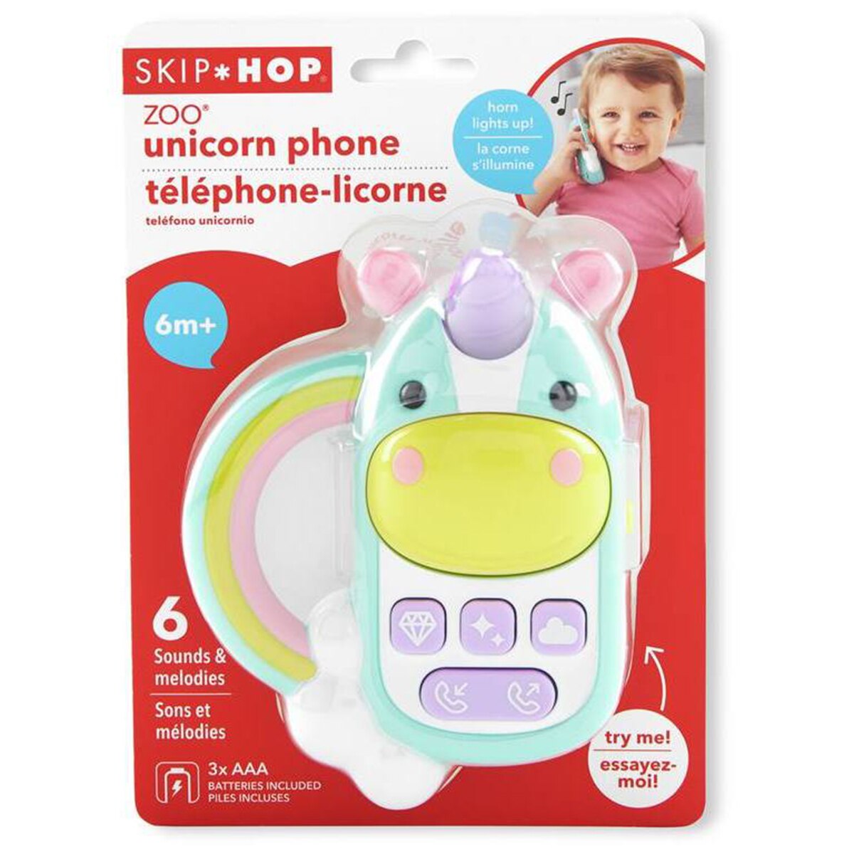 Teléfono bebe Skip Hop Unicornio de sonidos Morado-2