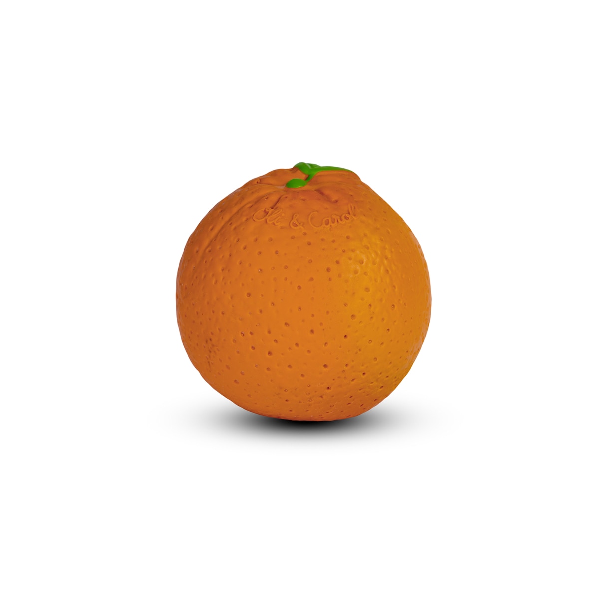 Oli&Carol - Mordedor pelota Oli&Carol caucho natural naranja colección Sporty Fruits.