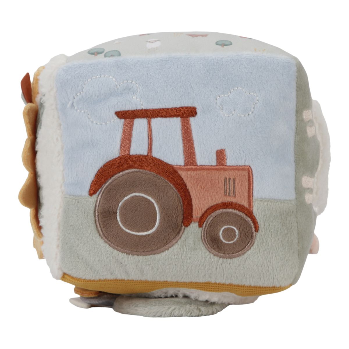 Cubo blandito de actividades Little Dutch colección Little Farm Gris claro-3