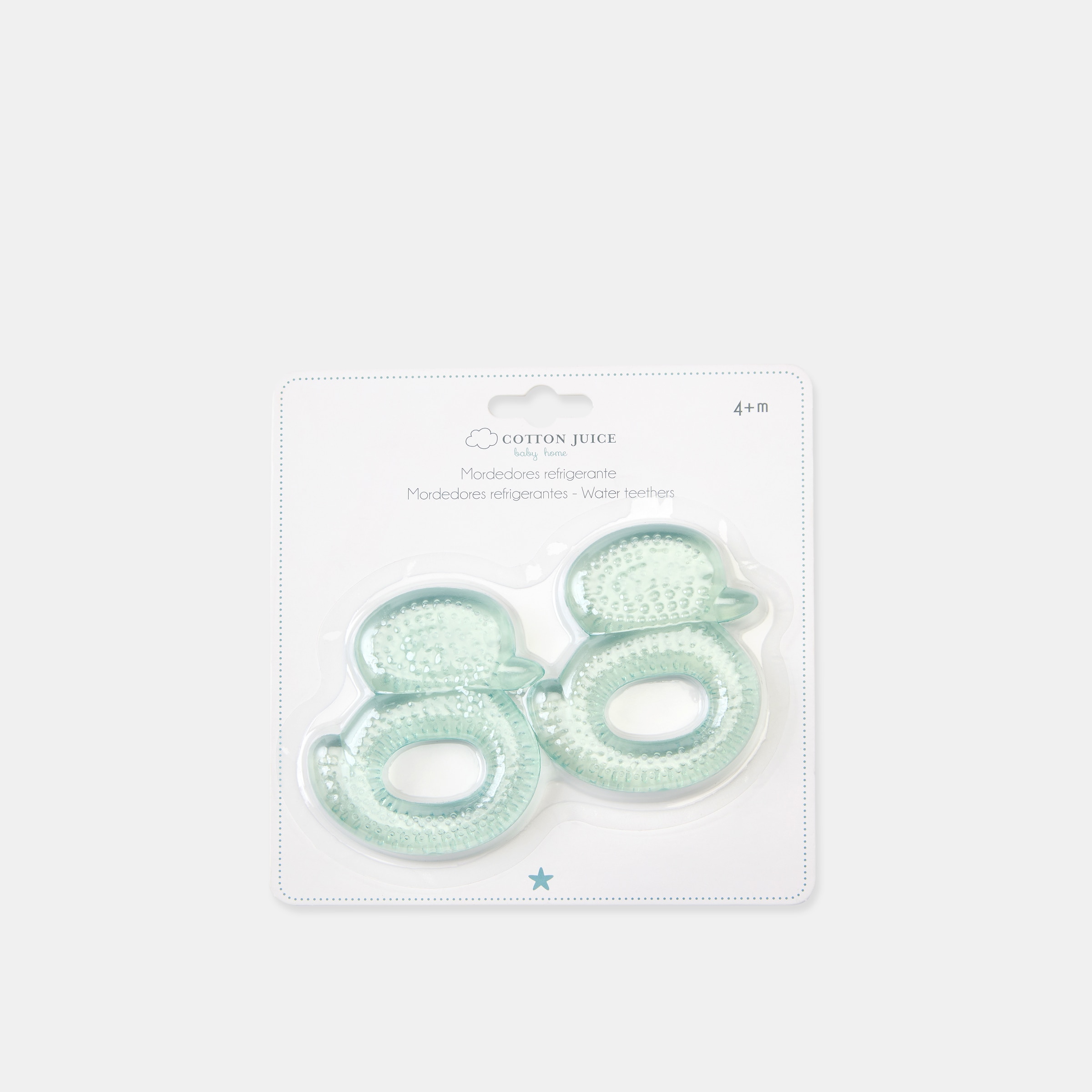 Set de 2 mordedores refrigerantes Cotton Juice Baby Home - Verde Agua Verde Agua-3