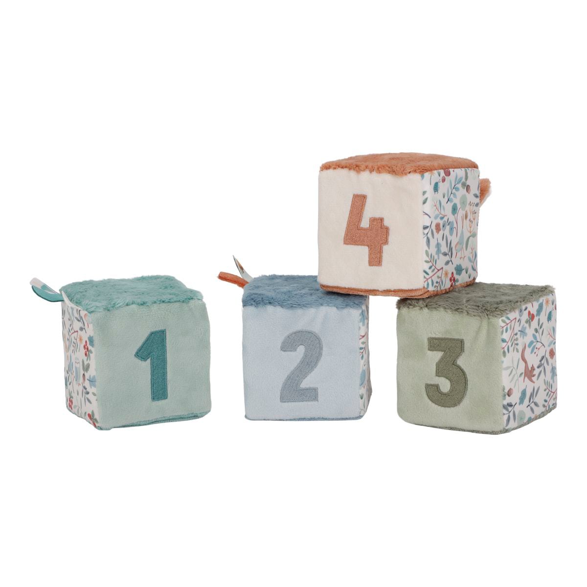 Cubos blanditos apilables Little Dutch colección Forest Friends Azul claro-2