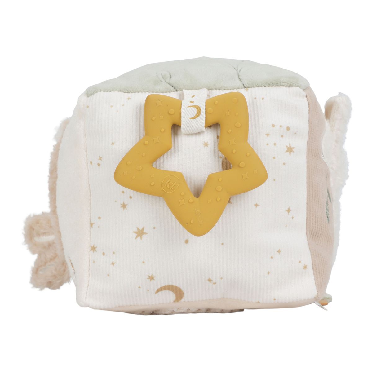 Cubo macio de atividades Little Dutch coleção Newborn Naturals Bege Serra-3