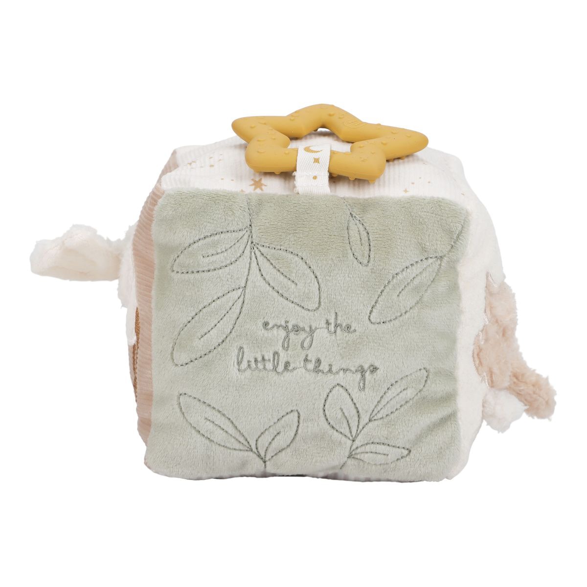 Cubo macio de atividades Little Dutch coleção Newborn Naturals Bege Serra-4