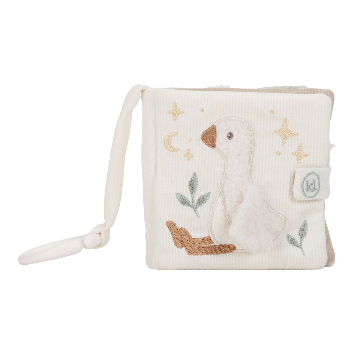 Livro macio de atividades Little Dutch com argola Newborn Naturals Bege Serra-6