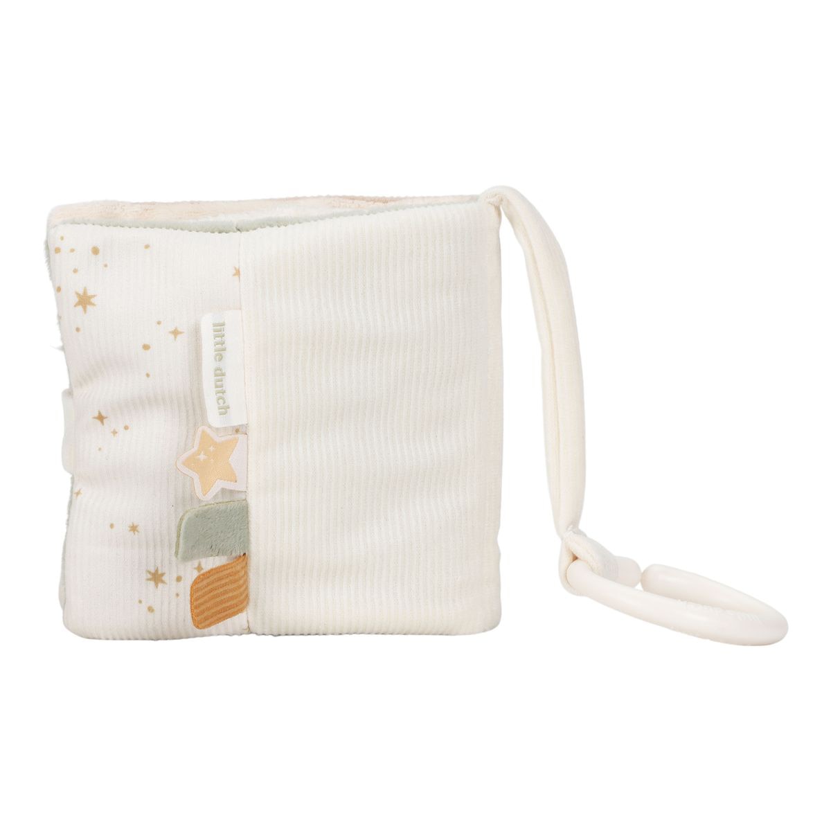 Livro macio de atividades Little Dutch com argola Newborn Naturals Bege Serra-7