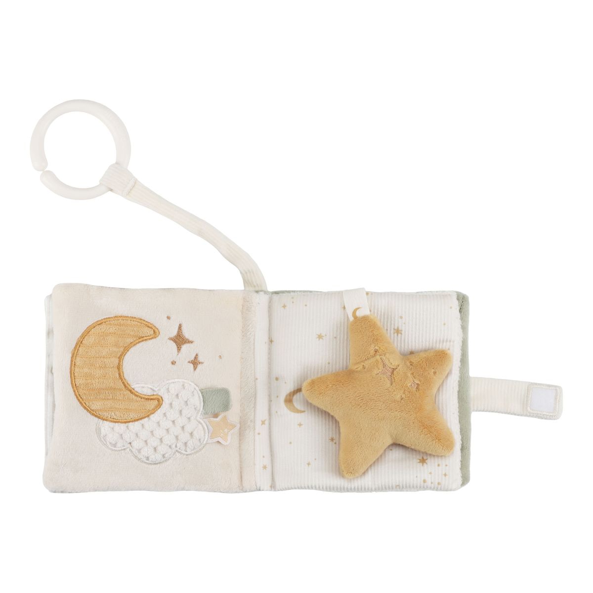 Livro macio de atividades Little Dutch com argola Newborn Naturals Bege Serra-9