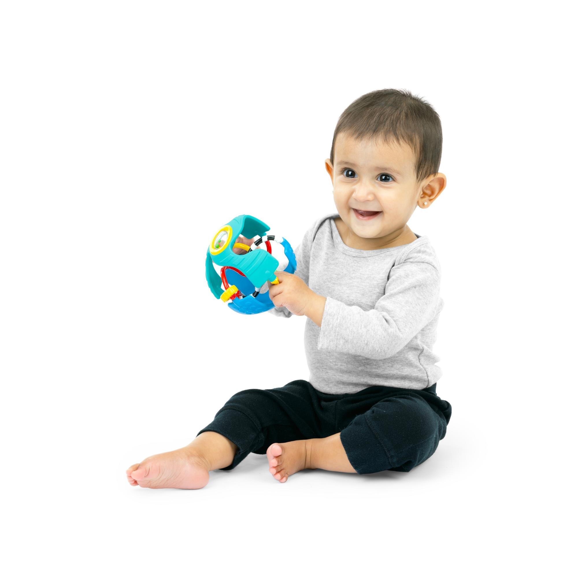 Roca sensorial em forma de bola Baby Einstein Rattle & Sens Azul-6