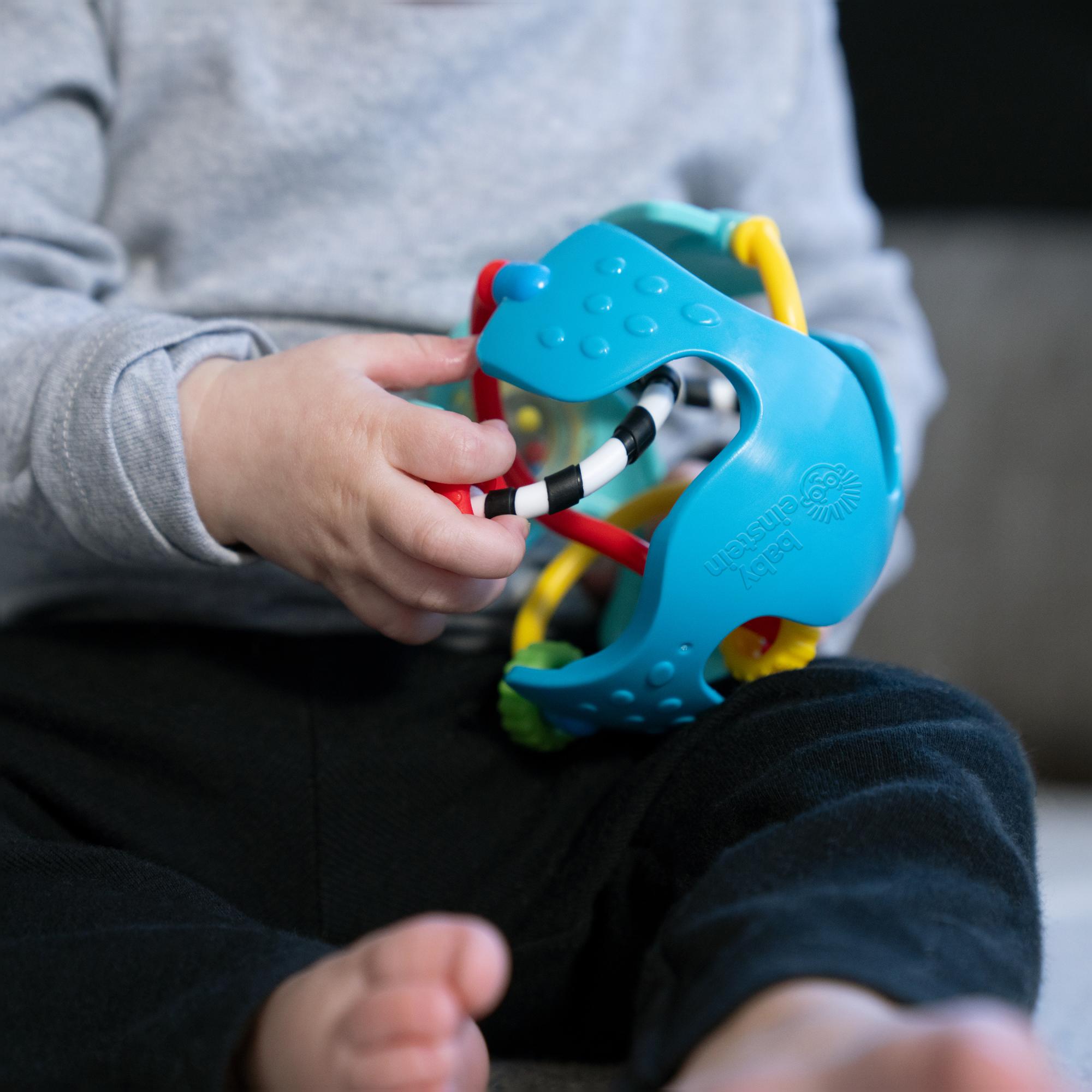 Roca sensorial em forma de bola Baby Einstein Rattle & Sens Azul-14