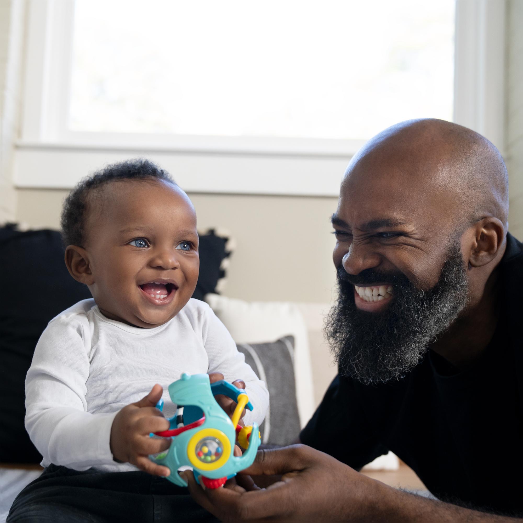 Roca sensorial em forma de bola Baby Einstein Rattle & Sens Azul-15