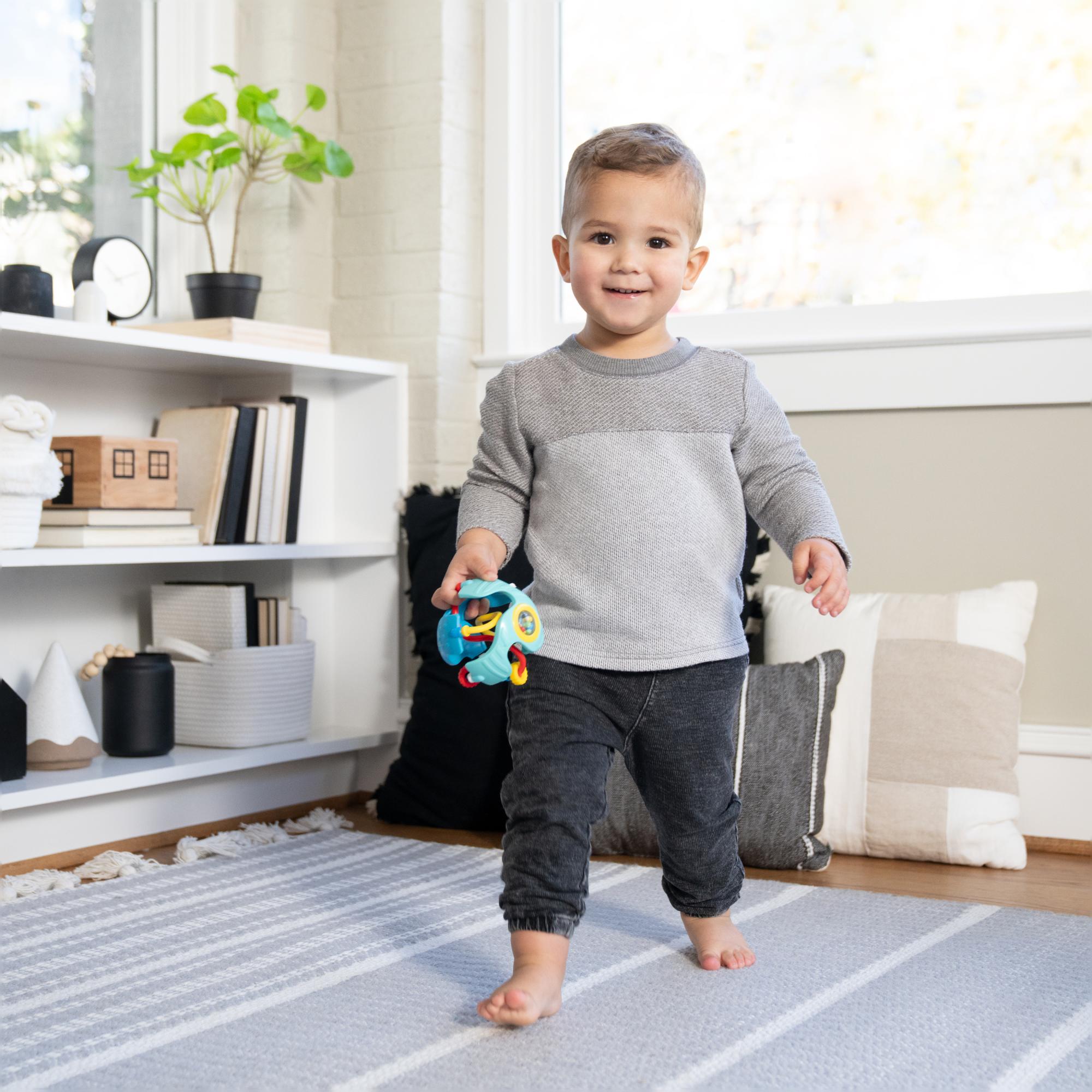 Roca sensorial em forma de bola Baby Einstein Rattle & Sens Azul-17