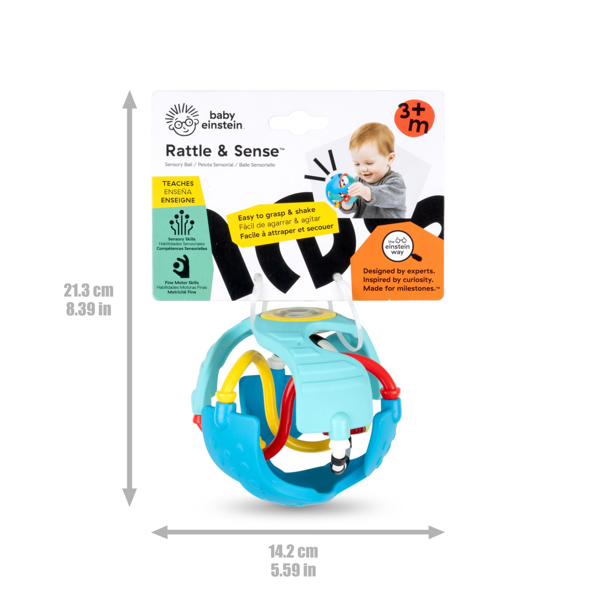 Roca sensorial em forma de bola Baby Einstein Rattle & Sens Azul-21