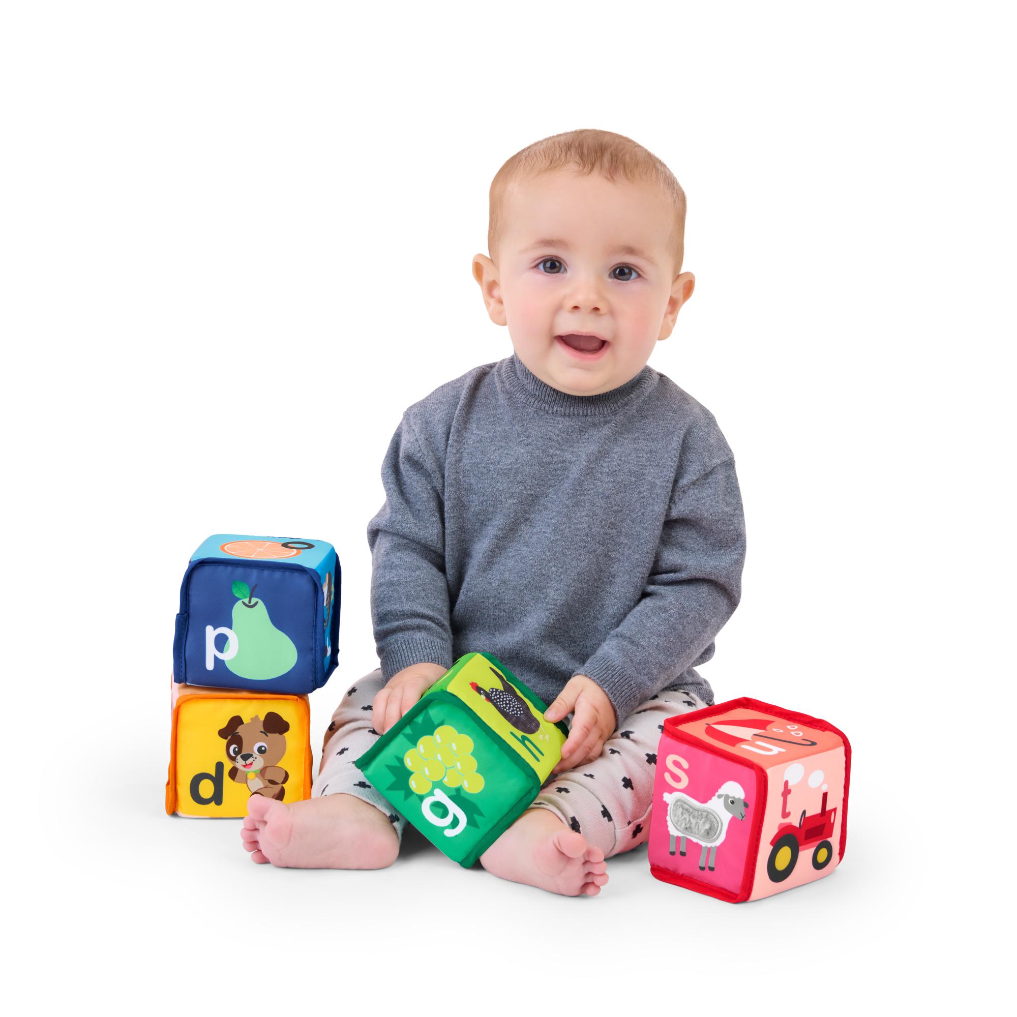 Cubos macios empilháveis Baby Einstein Alpha Stacks™ Multicolor-2