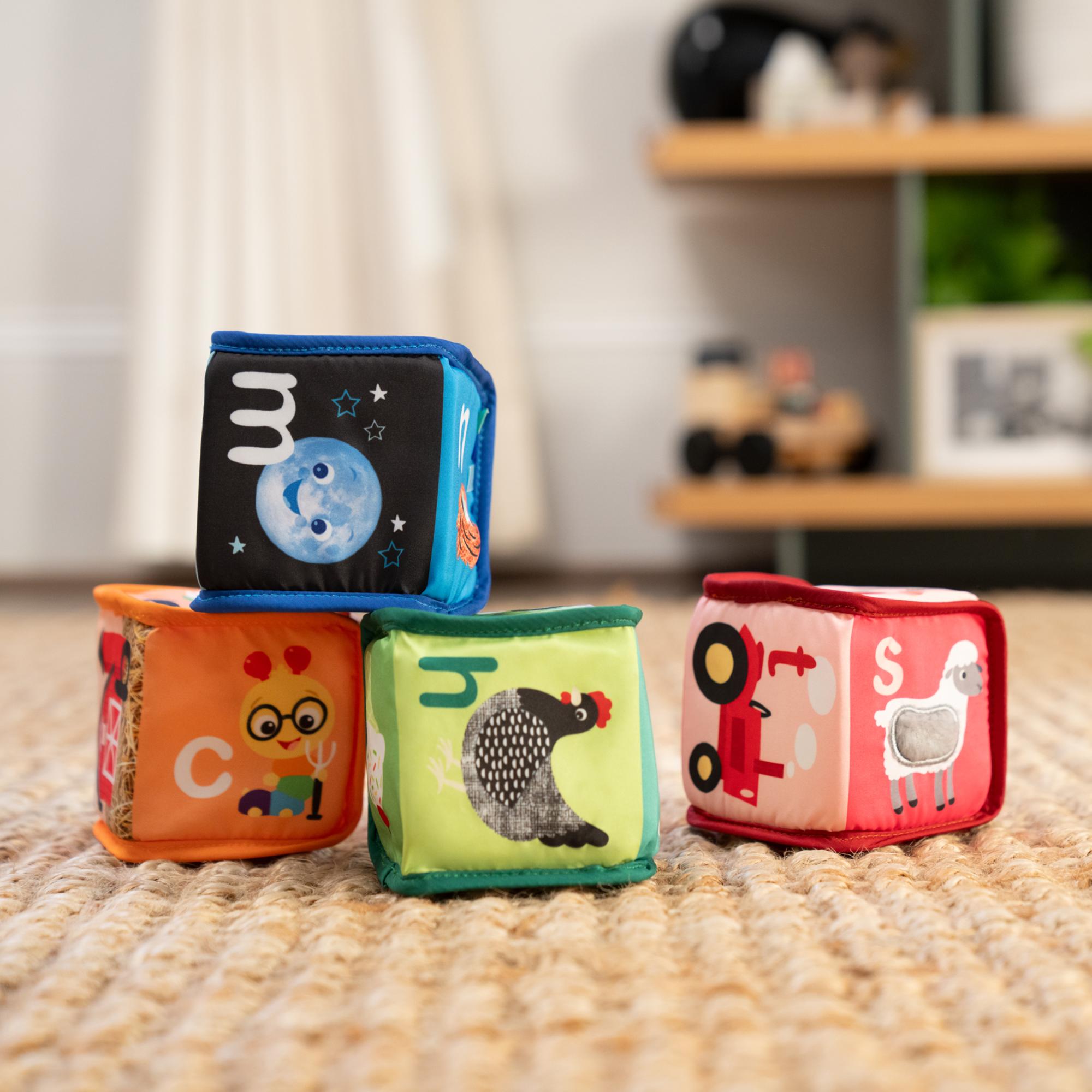 Cubos macios empilháveis Baby Einstein Alpha Stacks™ Multicolor-3