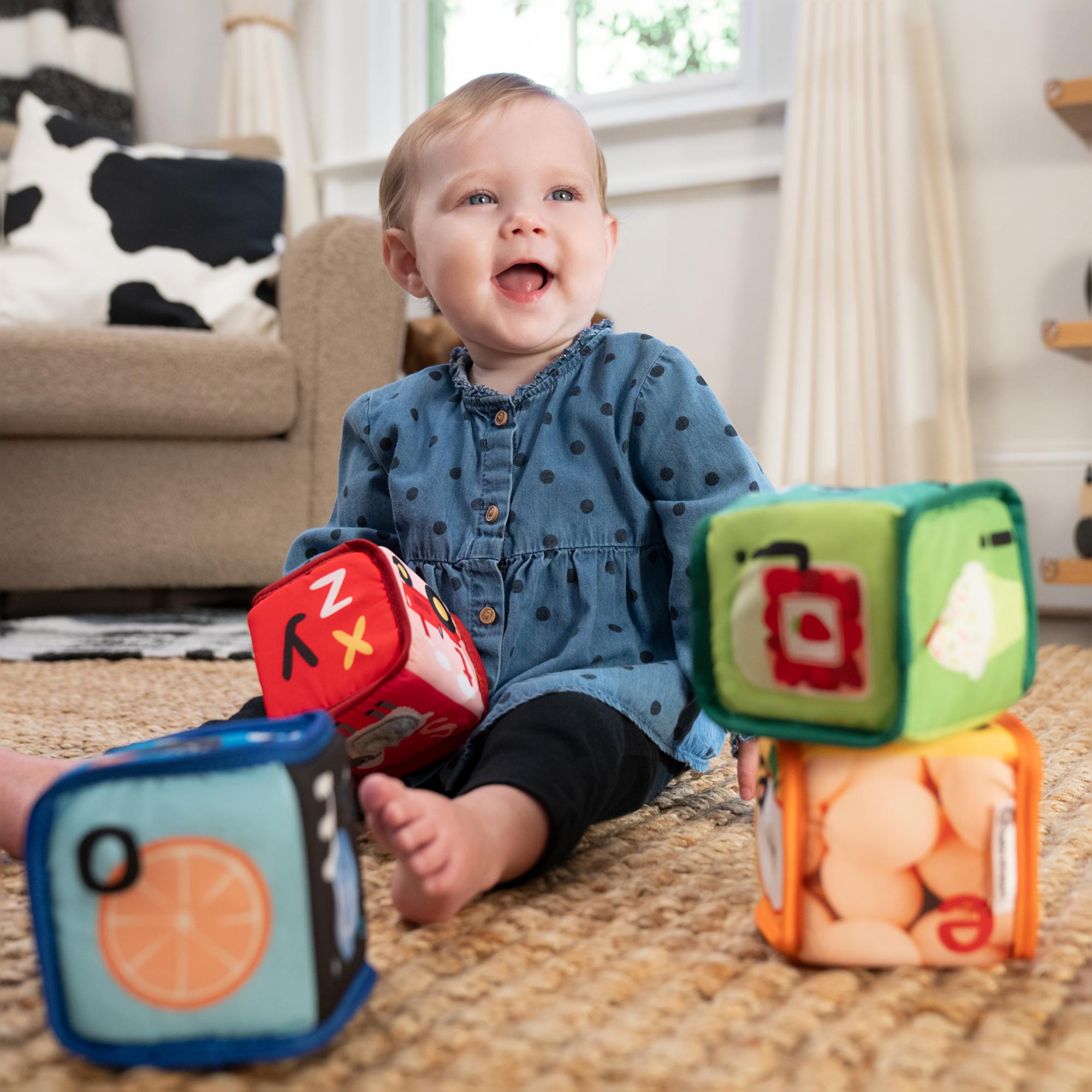 Cubos macios empilháveis Baby Einstein Alpha Stacks™ Multicolor-11