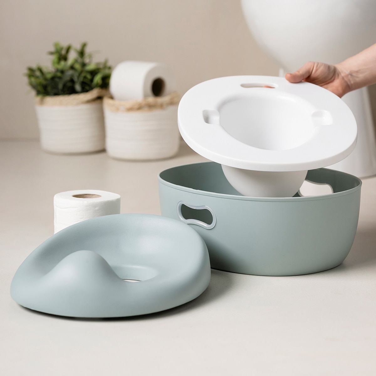 Orinal Nattou Potty evolutivo 3 en 1 - Verde anticuario Verde anticuario-9