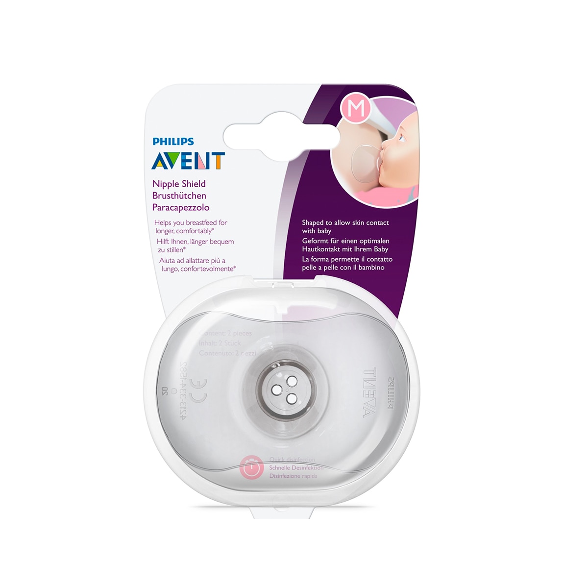 Philips Avent - Pezoneras Philips Avent Talla M Silicona 2 unidades.