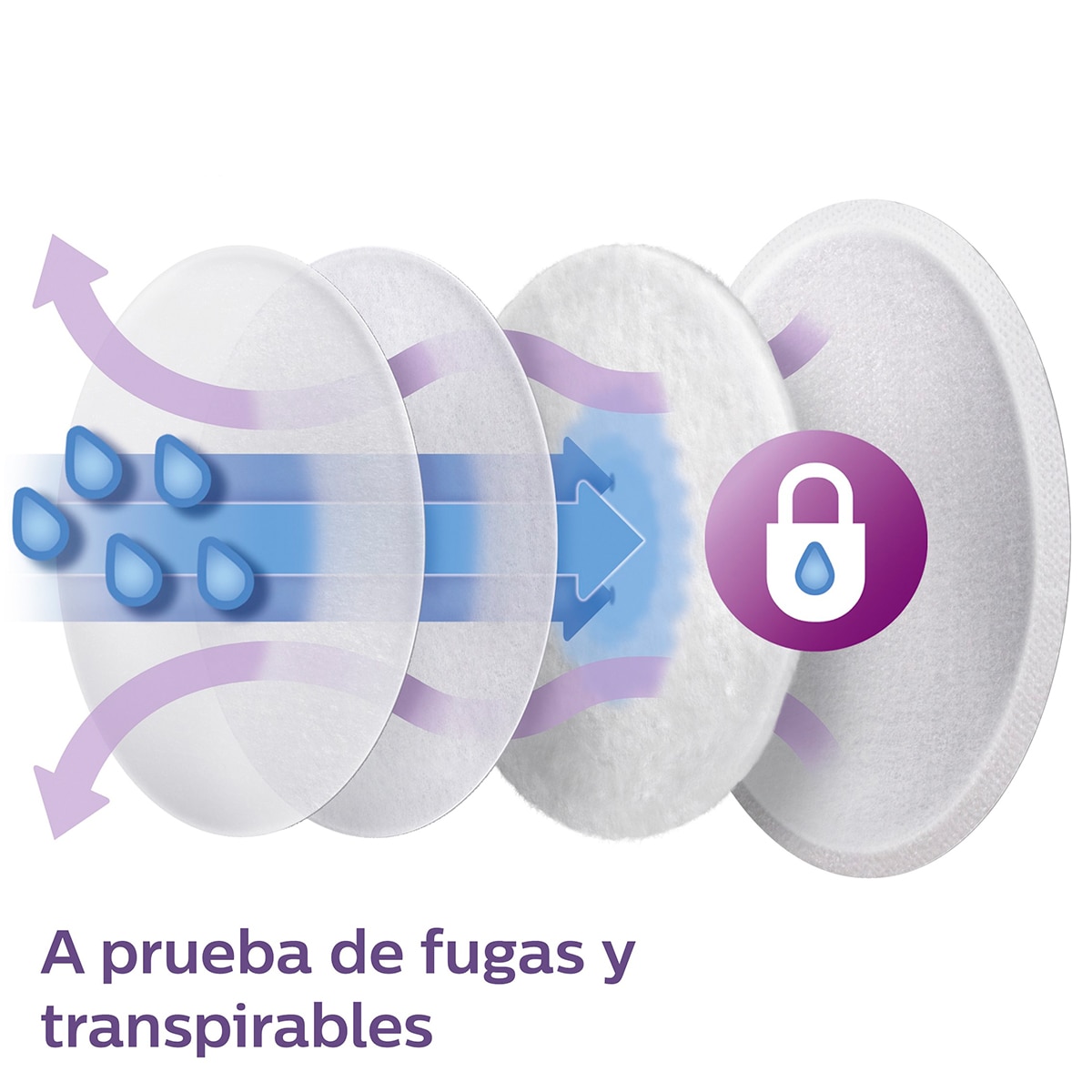 Discos absorbentes Philips Avent 60 unidades Blanco Blanco-3