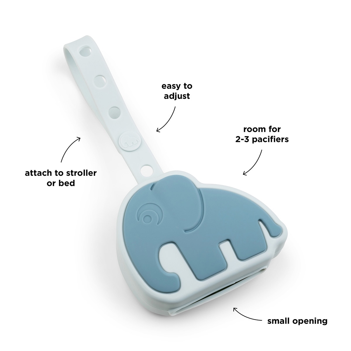 Porta-Chupeta de Silicone Azul-claro-4