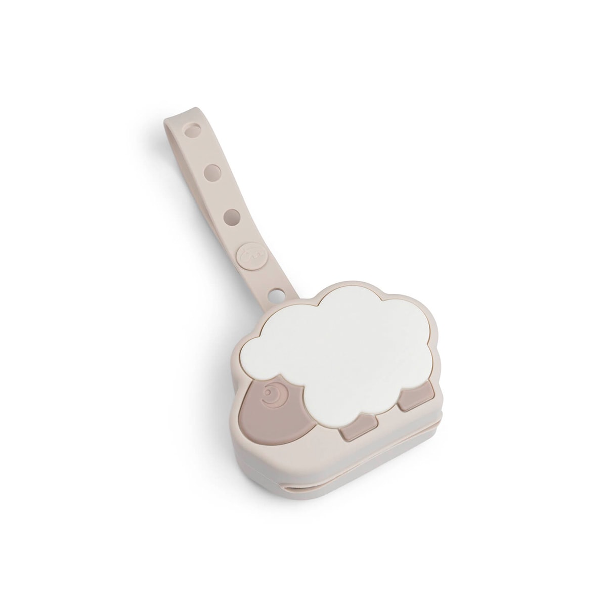 Porta-Chupeta de Silicone Bege areia-1